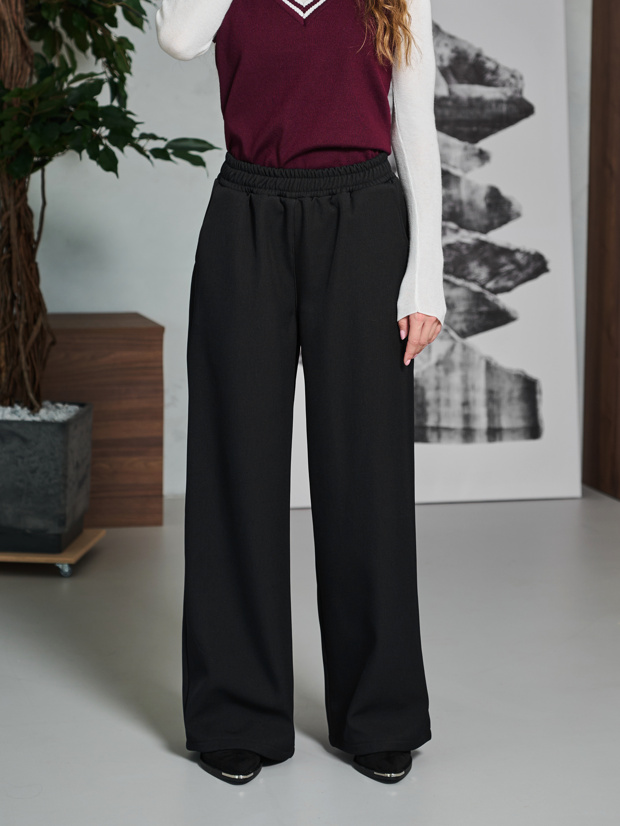 Брюки-палаццо СИНЯЯ МОДА WF502B-H39 - фото 1