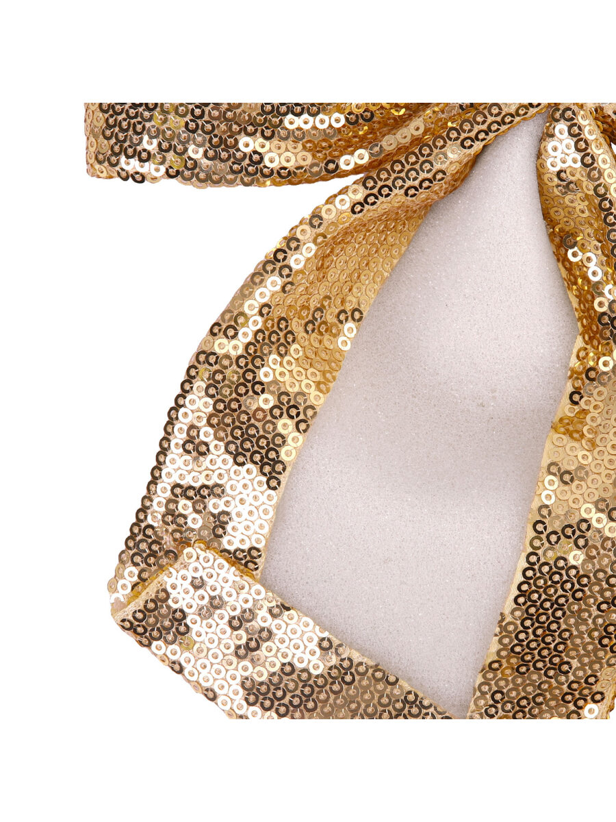 Елочные игрушки Золотая сказка украшение новогодней елки Бант с пайетками 20x22 см - фото 12