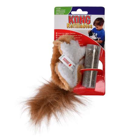 Игрушка для кошек KONG Белка с тубом кошачьей мяты NQ4