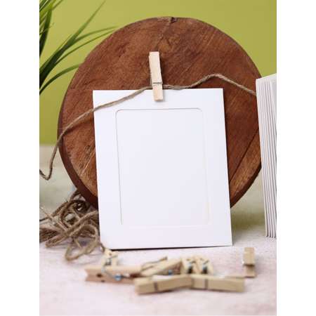 Крафтовые фоторамки iLikeGift Classic white 9.4х11.4см 10шт