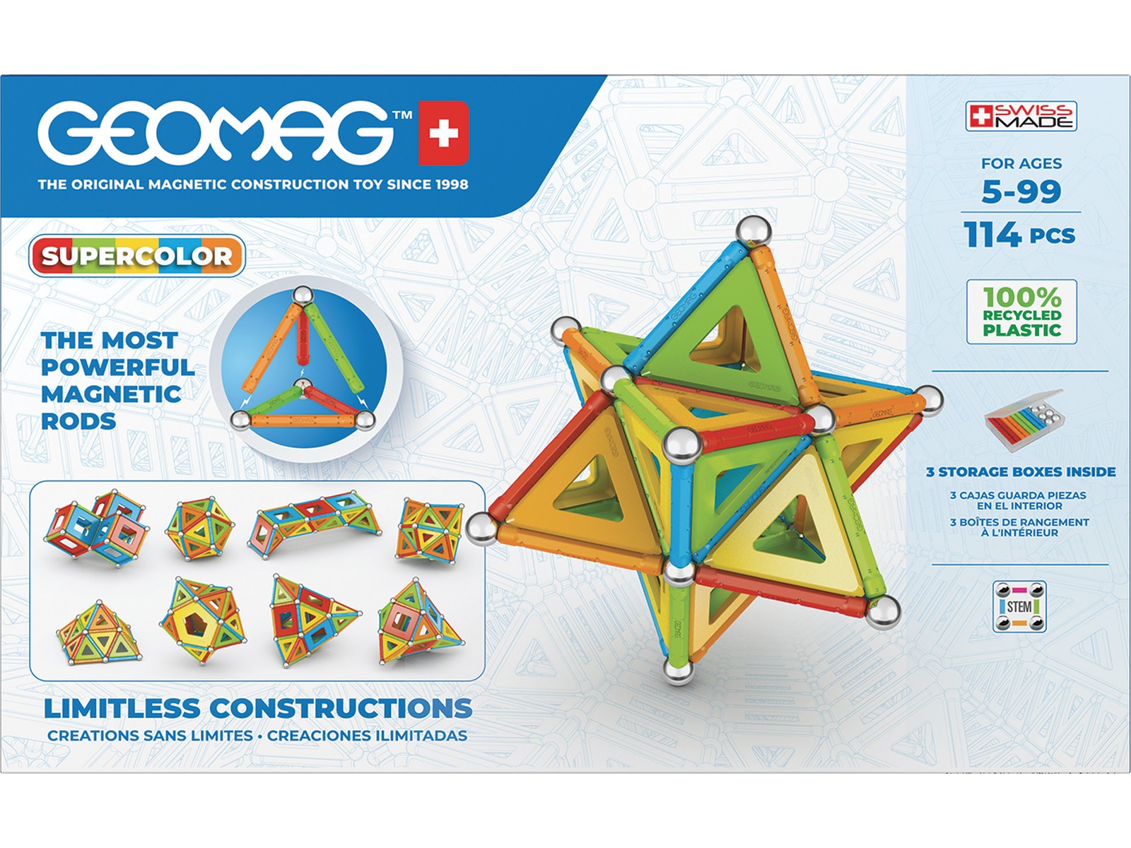 Конструктор Geomag магнитный 114 дет. - фото 1