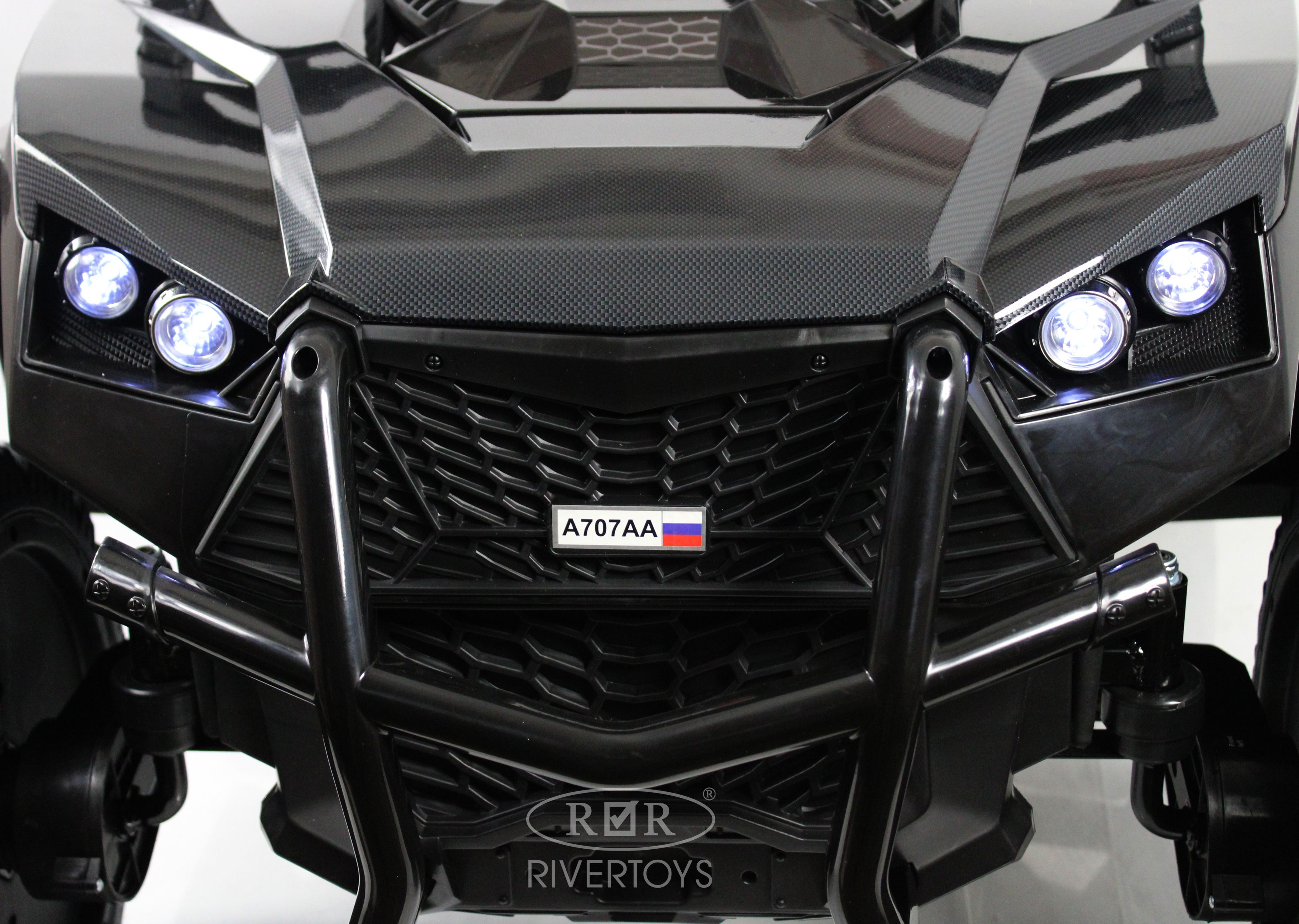 Электромобиль RIVERTOYS A707AA-LUX-NEW-BLACK-CARBON С пультом ДУ - фото 18
