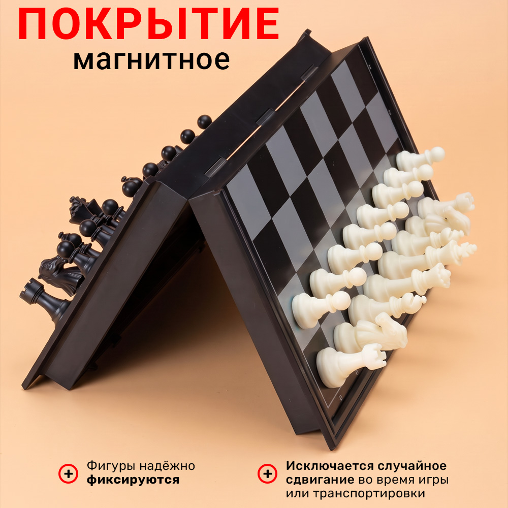 Настольная игра TIPTOPOLIS Магнитные шахматы/шашки/нарды - фото 3