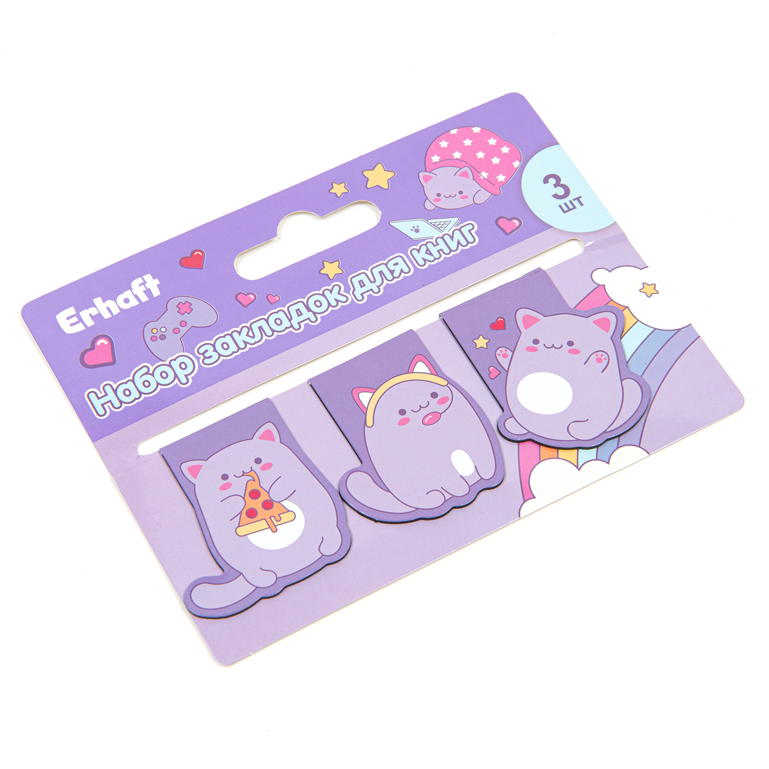 Закладка Erhaft Котик 3 шт. - фото 1