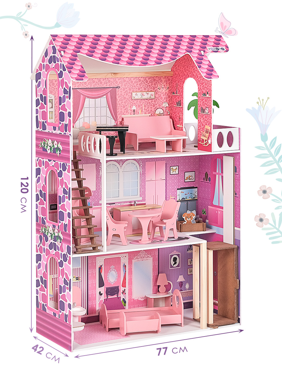 Домик для кукол PAREMO 105 см с мебелью PD318-03 - фото 6