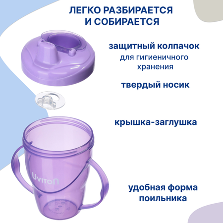 Поильник Uviton 240 мл в ассортименте