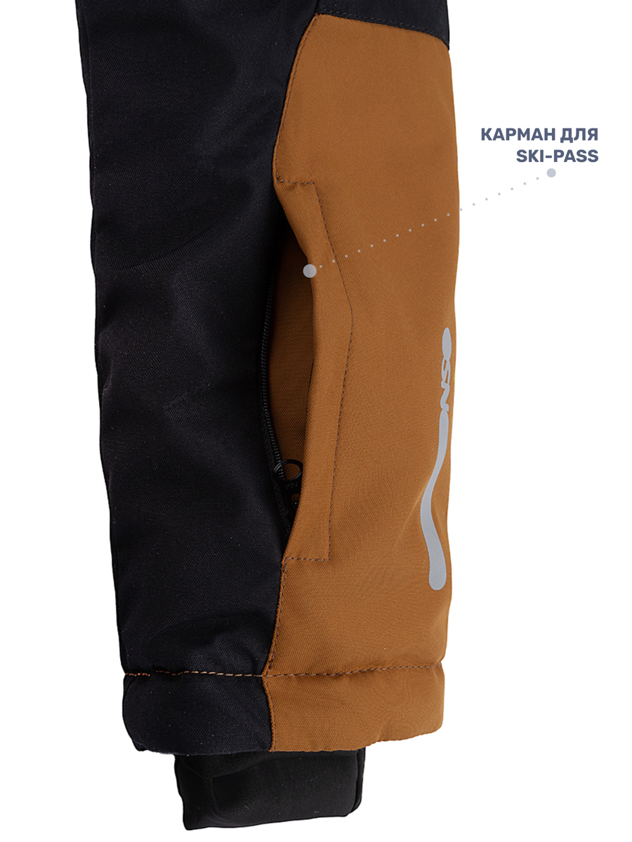Комбинезон NIKASTYLE 8з6724 кэмел/черный - фото 8
