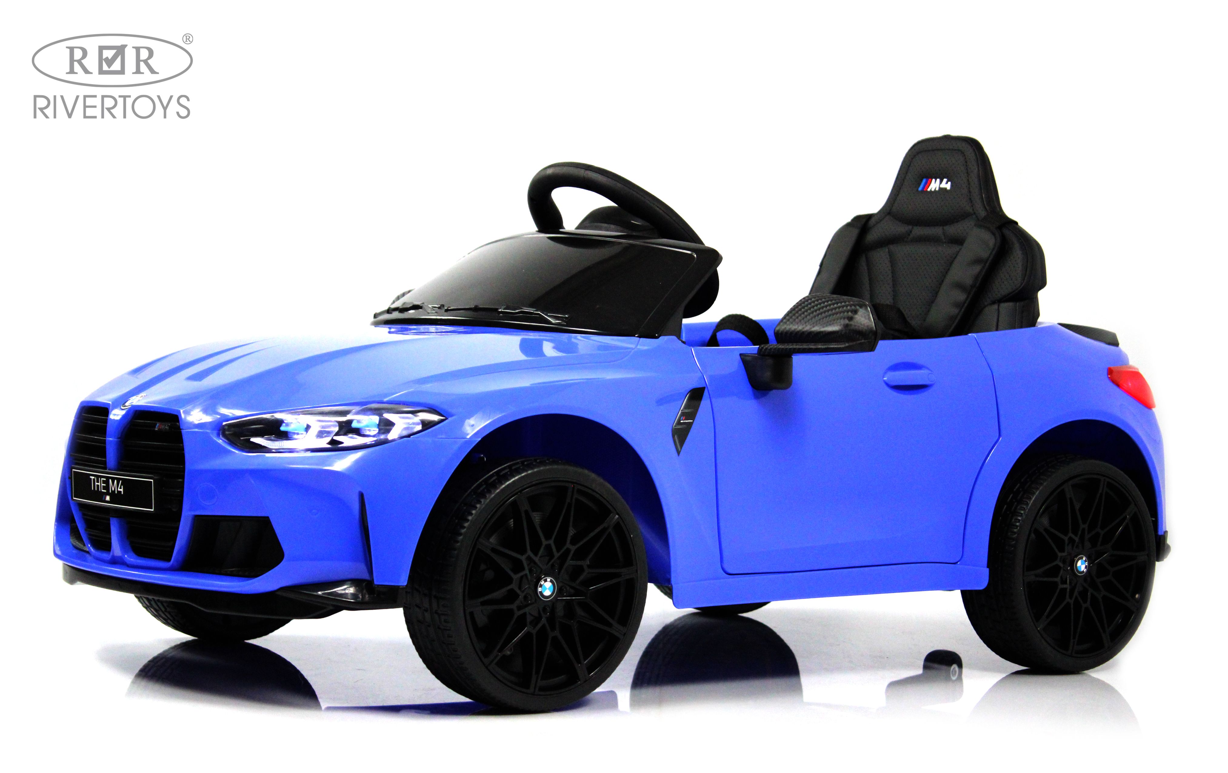 Электромобиль RIVERTOYS BMW A004AA-BMW-BLUE С пультом ДУ - фото 12