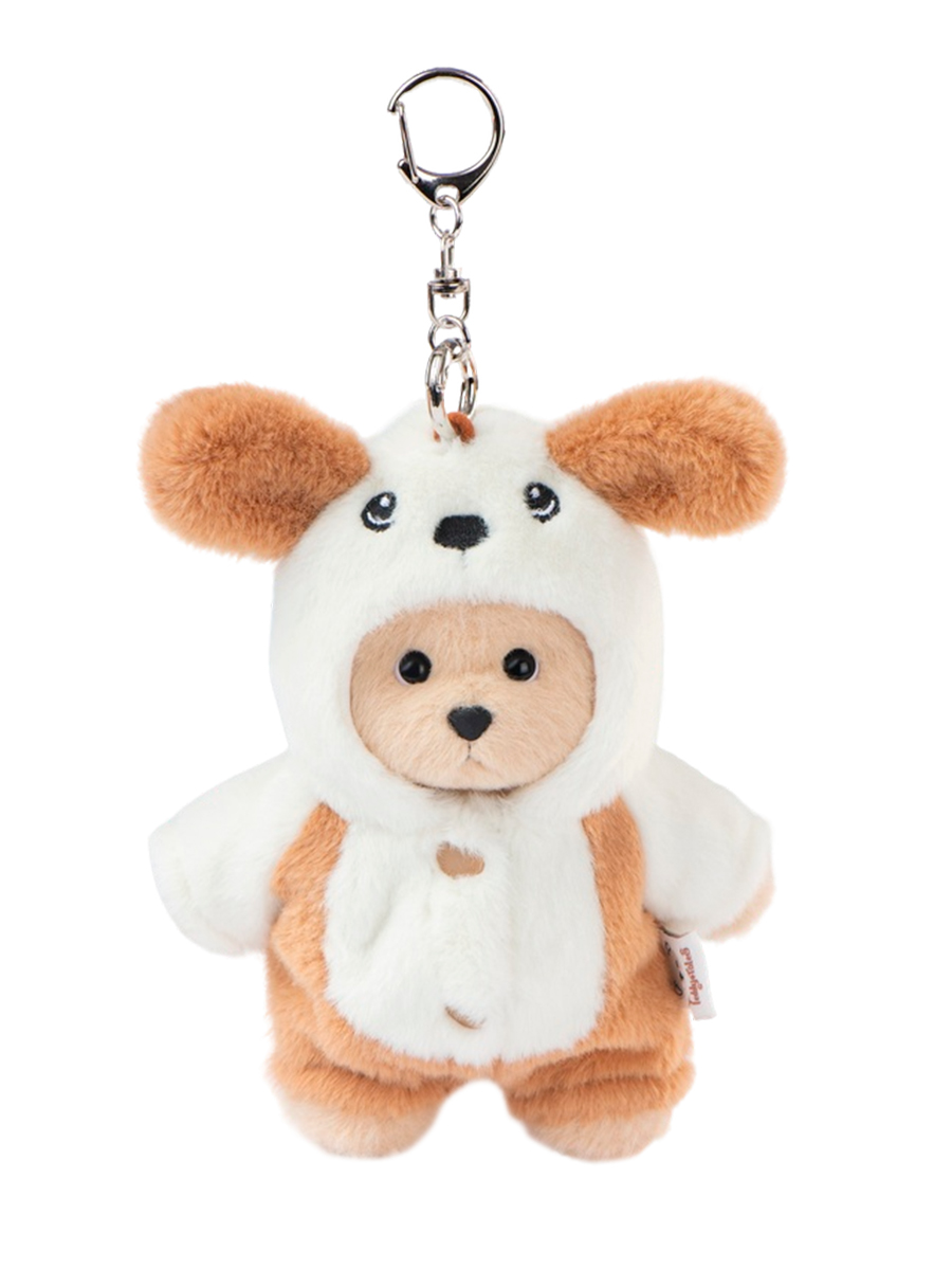 Мягкая игрушка TeddyTales Медведь в костюме Щенка брелок - фото 1