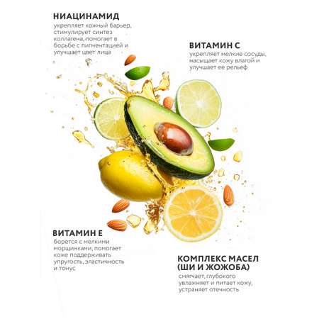 Маска тканевая NAME SKIN CARE с Ниацинамидом и Витамином C 30 шт.