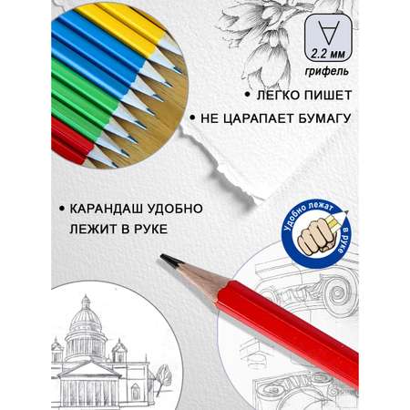 Карандаши чернографитные ACMELIAE 12 шт.