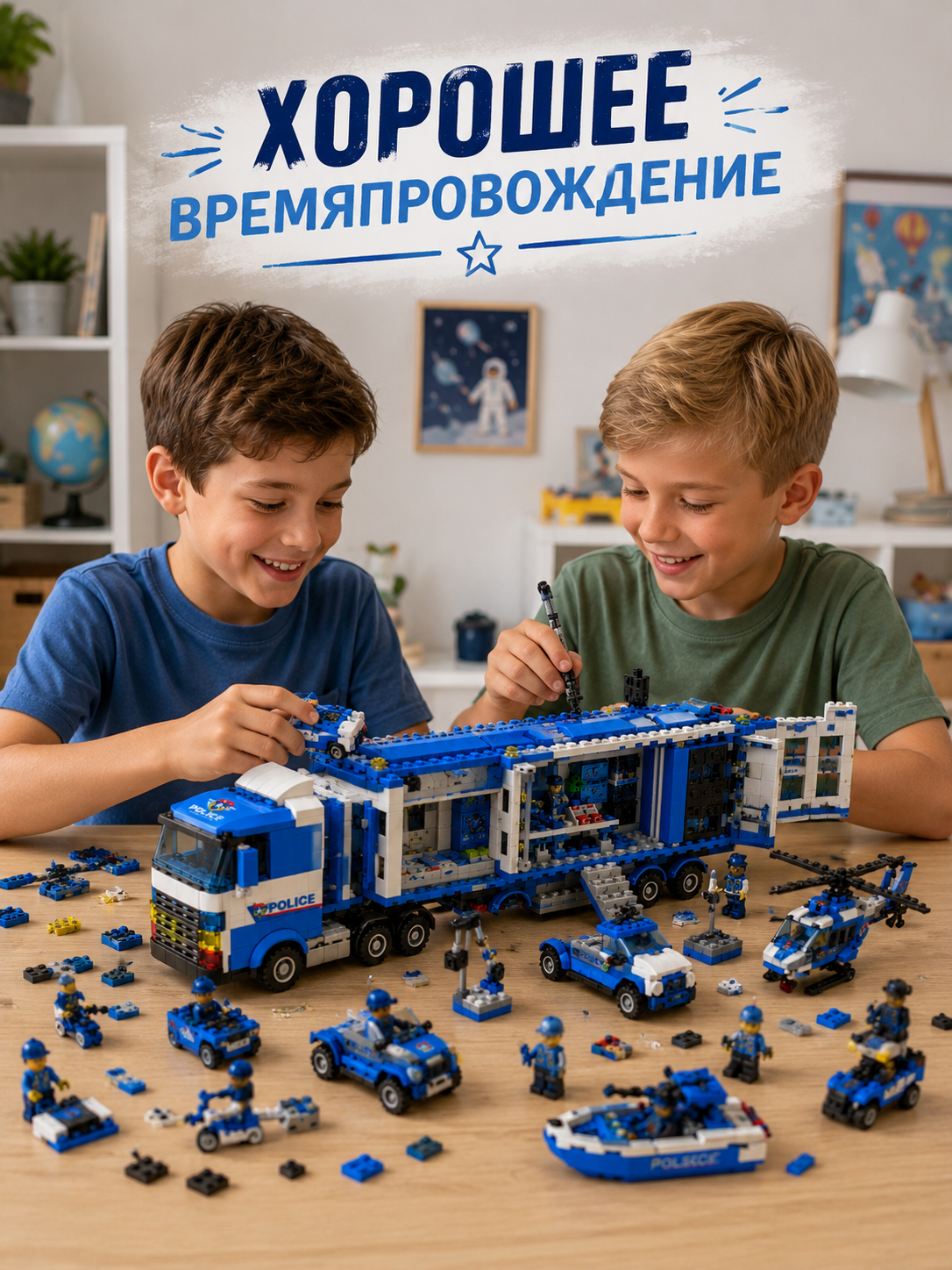 Конструктор BalaToys Полицейский участок 8 в 1 1122 дет. - фото 7