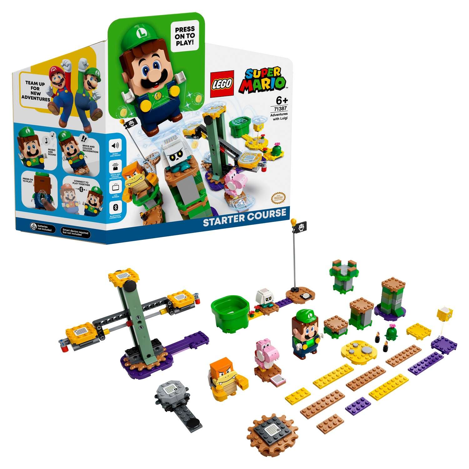 Конструктор LEGO Super Mario Приключения вместе с Луиджи блочный - фото 1