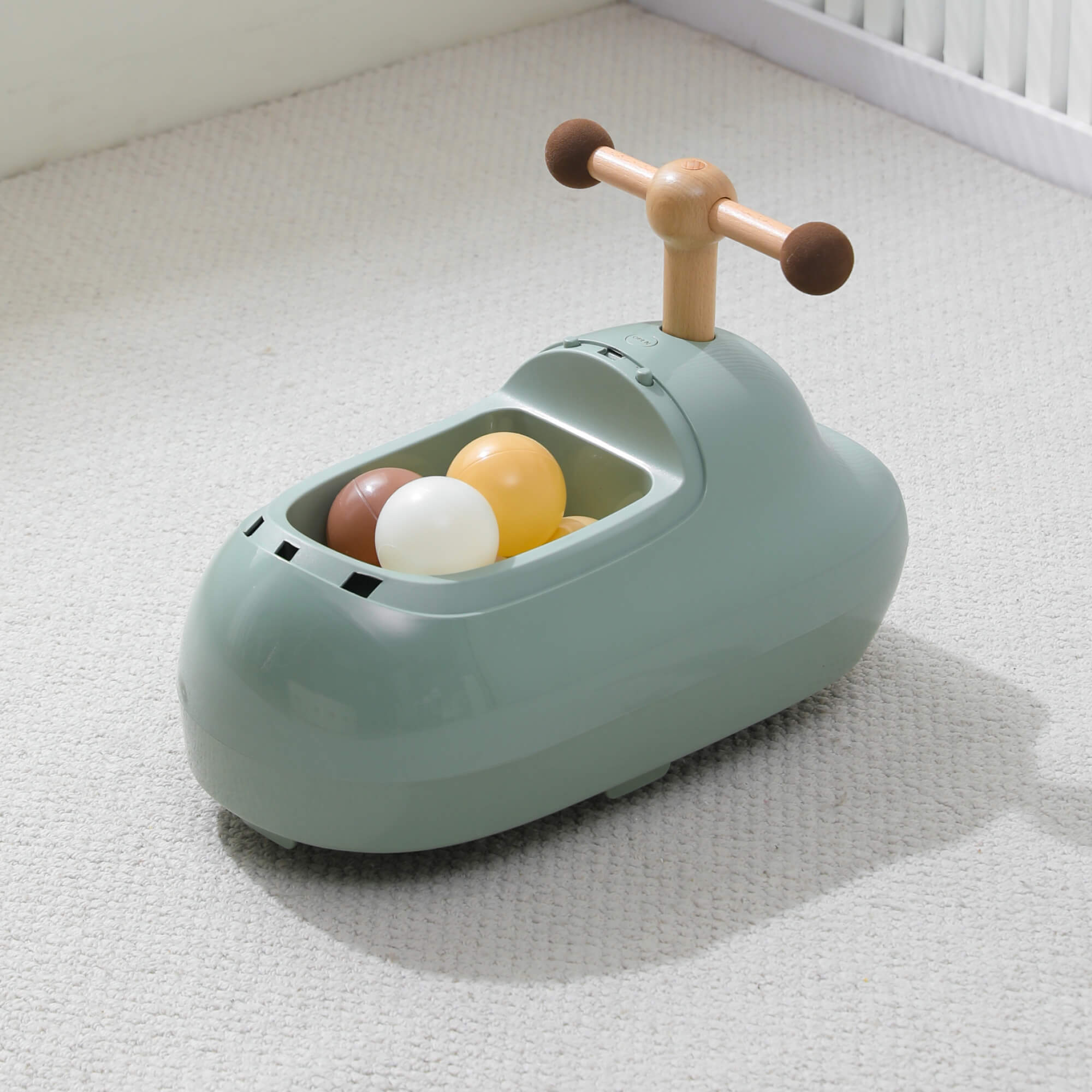 Пушкар UNIX Kids каталка детская бибикар зеленый - фото 21