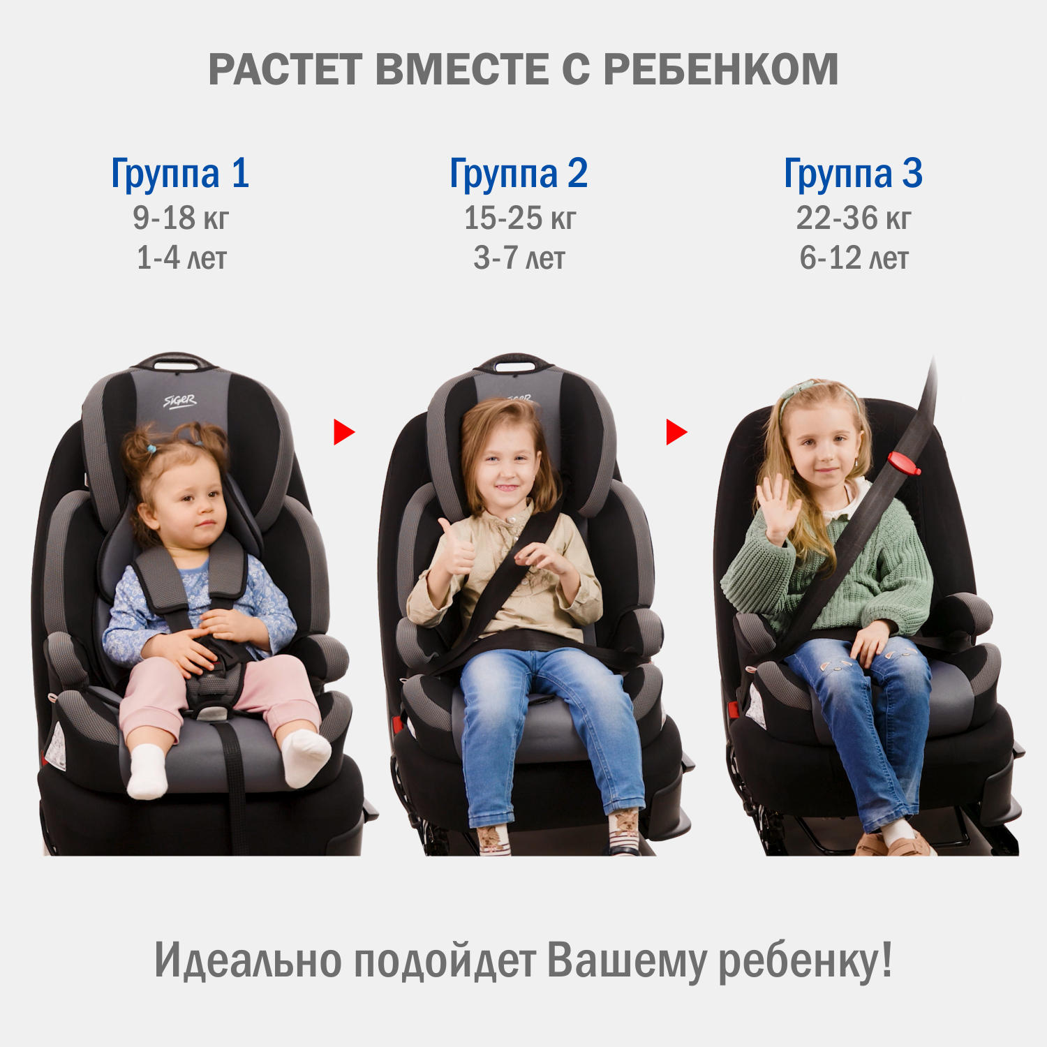 Автокресло SIGER Siger Стар Isofix Lux Isofix 1/2/3 (9-36 кг) - фото 15