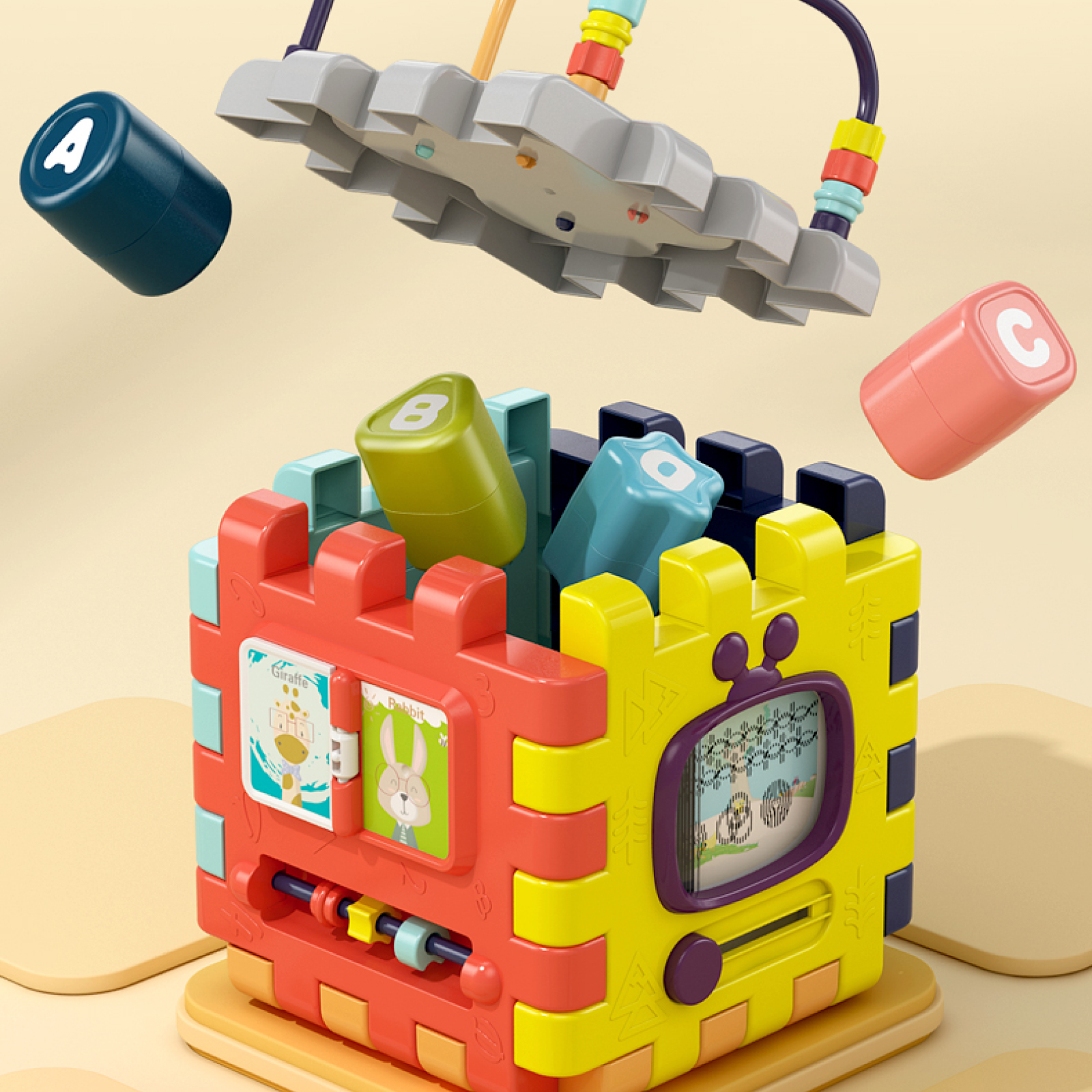 Игрушка Solmax сортер Умный мультикуб - фото 7