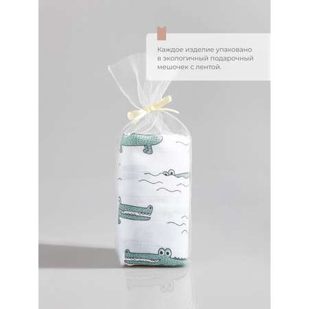 Пелёнка Mjolk Крокодилы/White