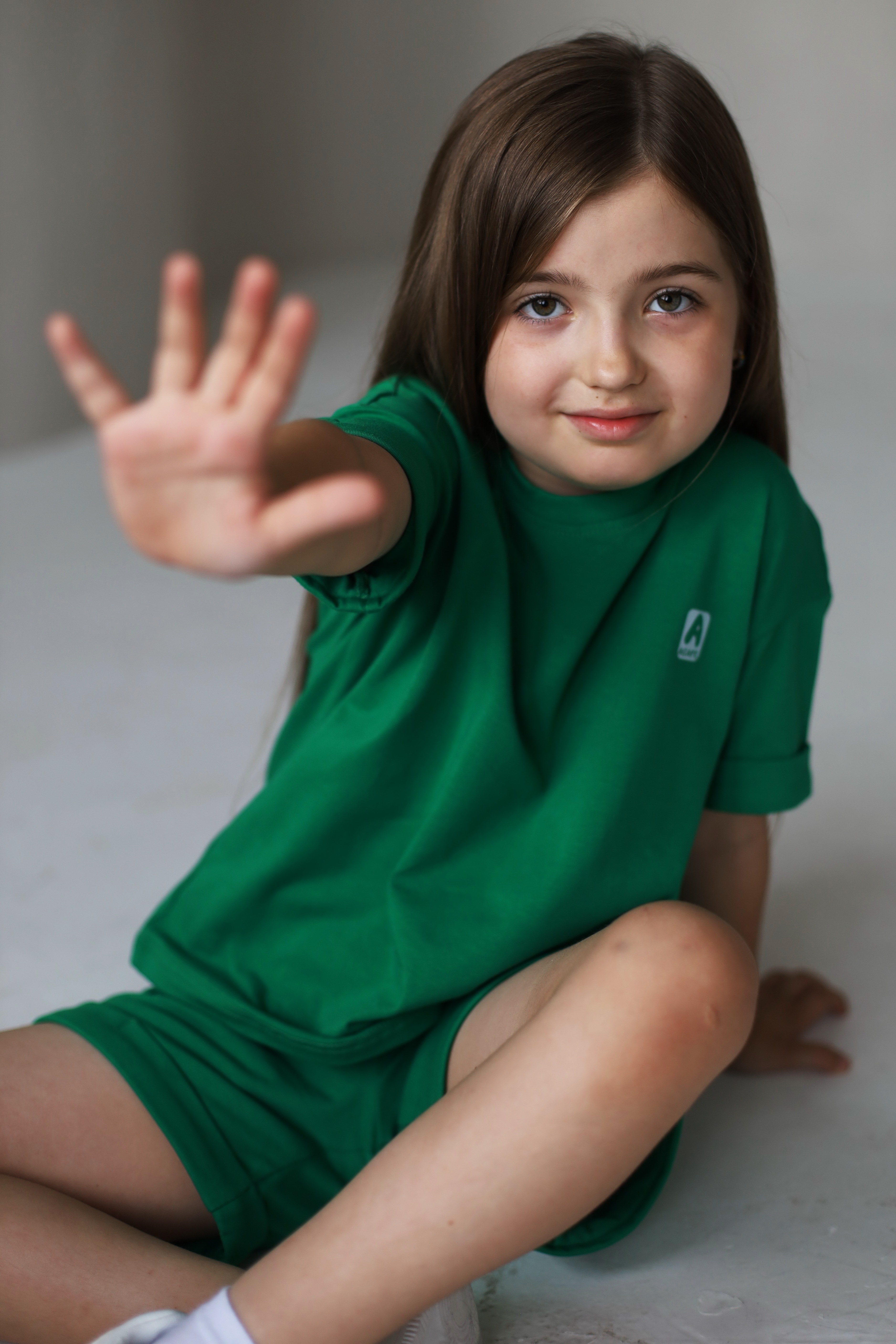 Футболка и шорты Агапэ 8016_зеленый - фото 4