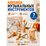 Игрушка музыкальная TrendToys Набор из 7 предметов бубен, маракас, ксилофон