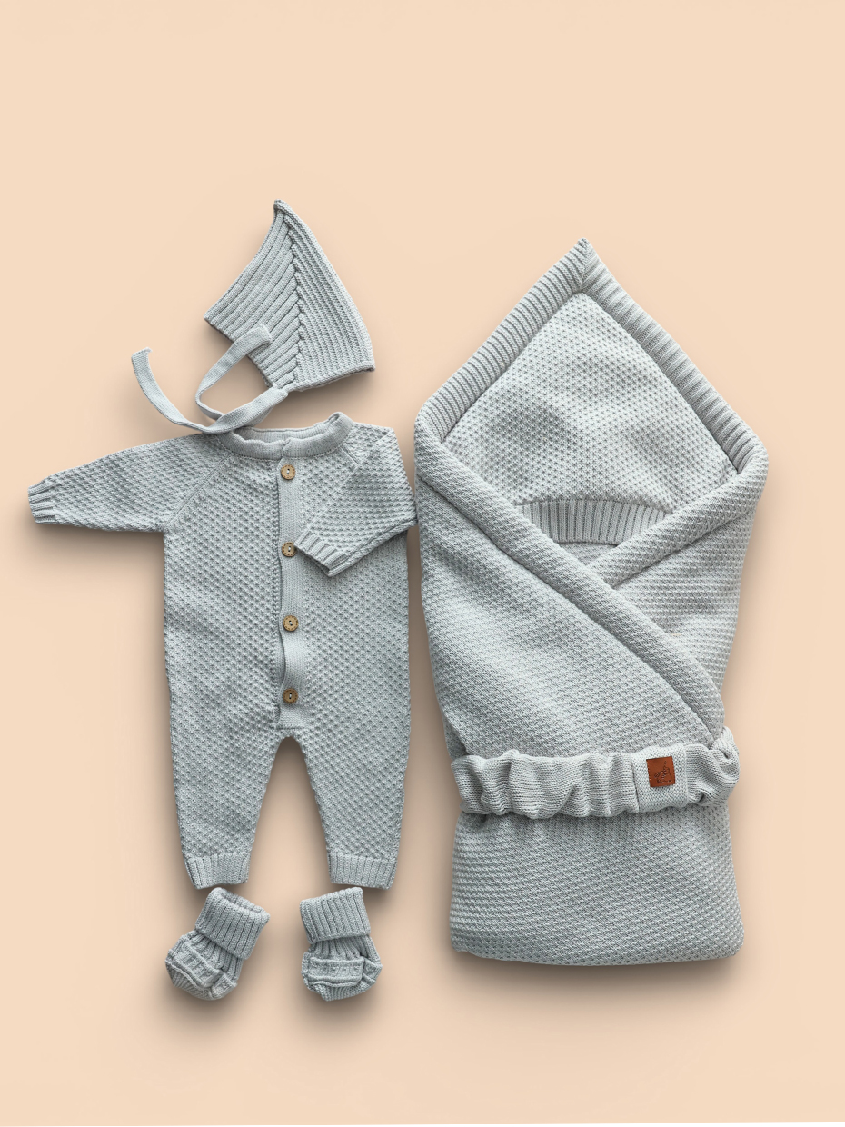 Комплект на выписку Bunnyphant 0369/серый - фото 1