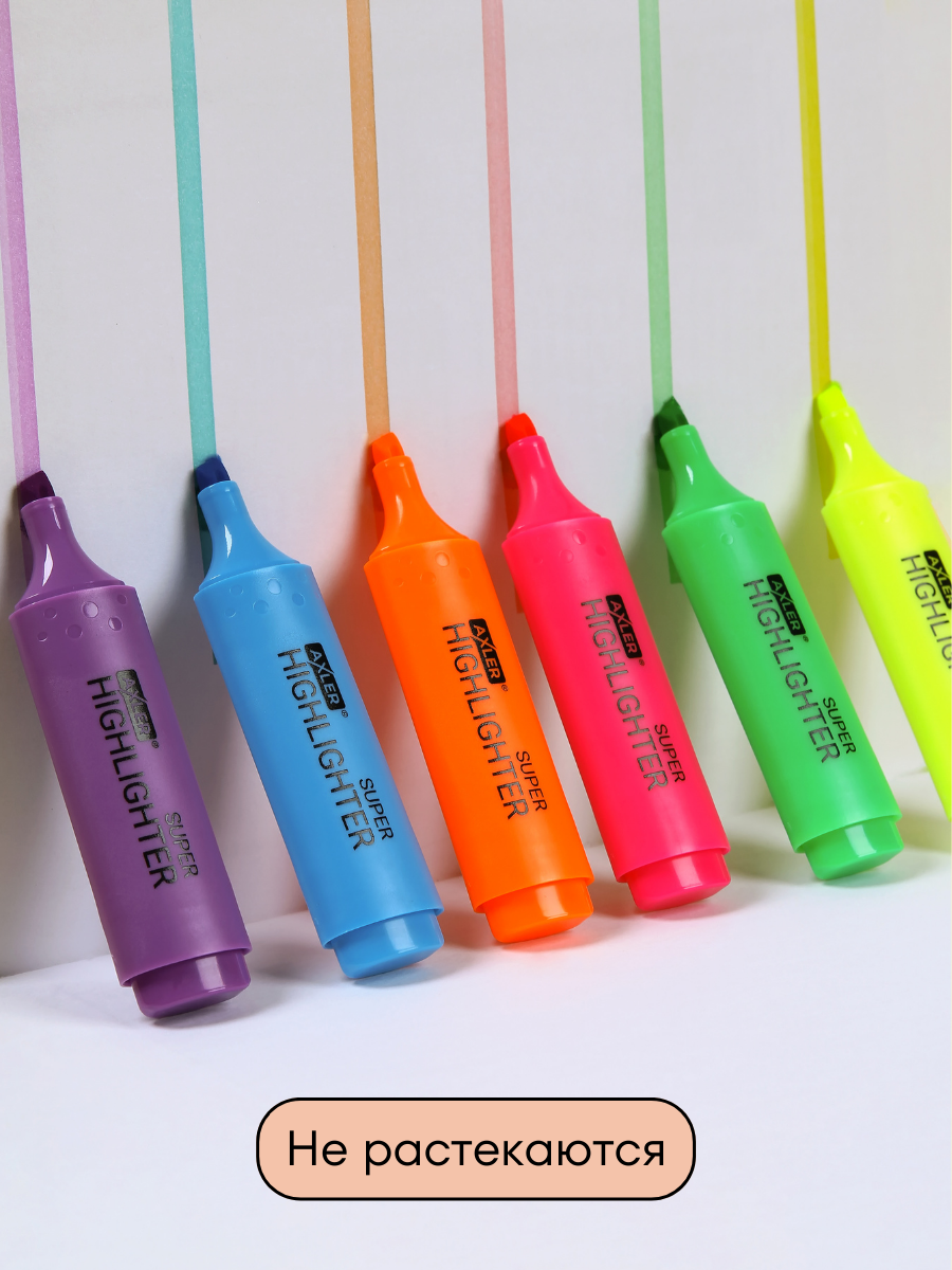 Текстовыделители AXLER 6 шт. - фото 8