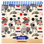 Скетчбук Prof-Press Дизайн с животными 80 листов размер 150х150 мм плотность 80 г/м2