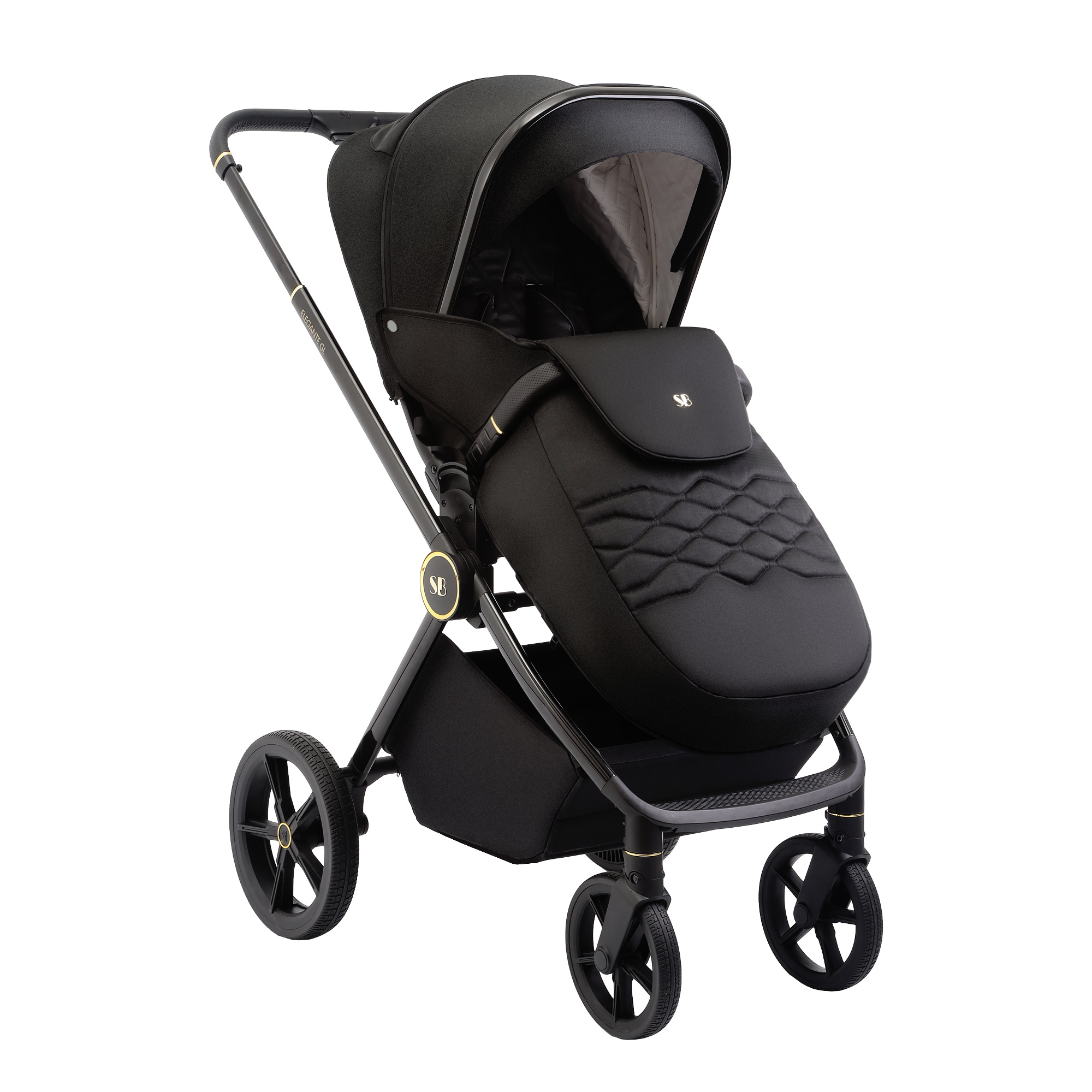 Коляска 3в1 Sweet Baby Elegante GL Black черный - фото 43