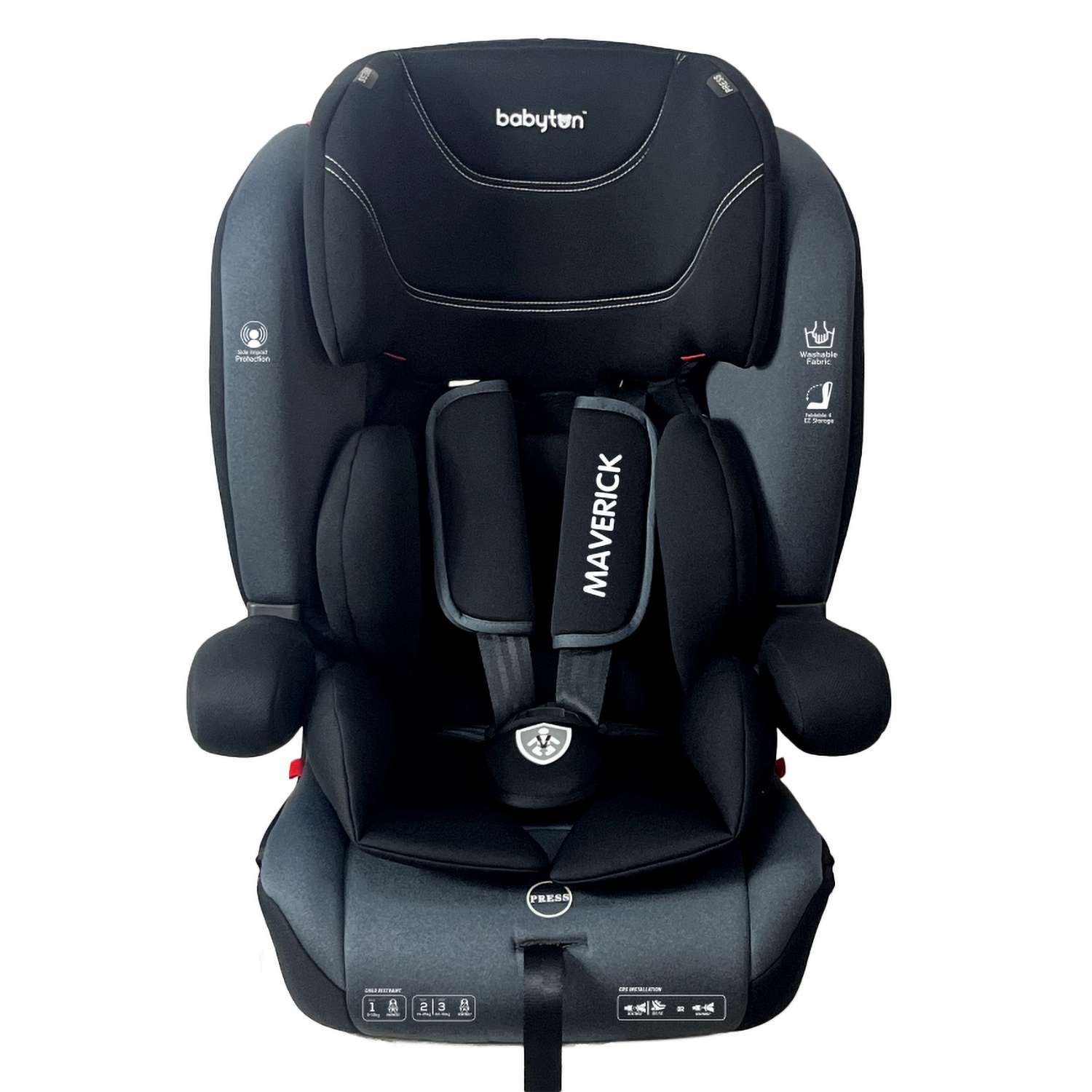 Автокресло Babyton Maverick Black Isofix 1/2/3 (9-36 кг) - фото 20