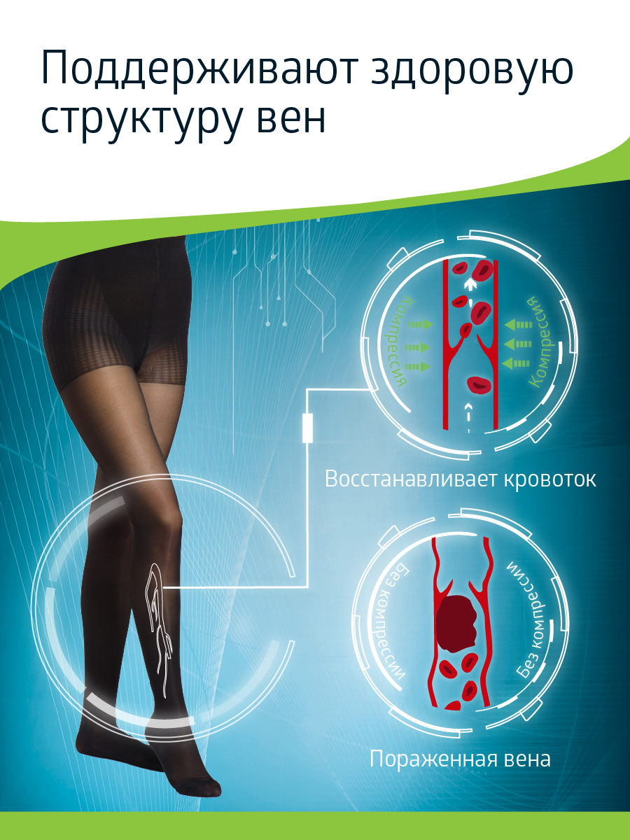 Колготки компрессионные B.Well JW-311 Nero - фото 8