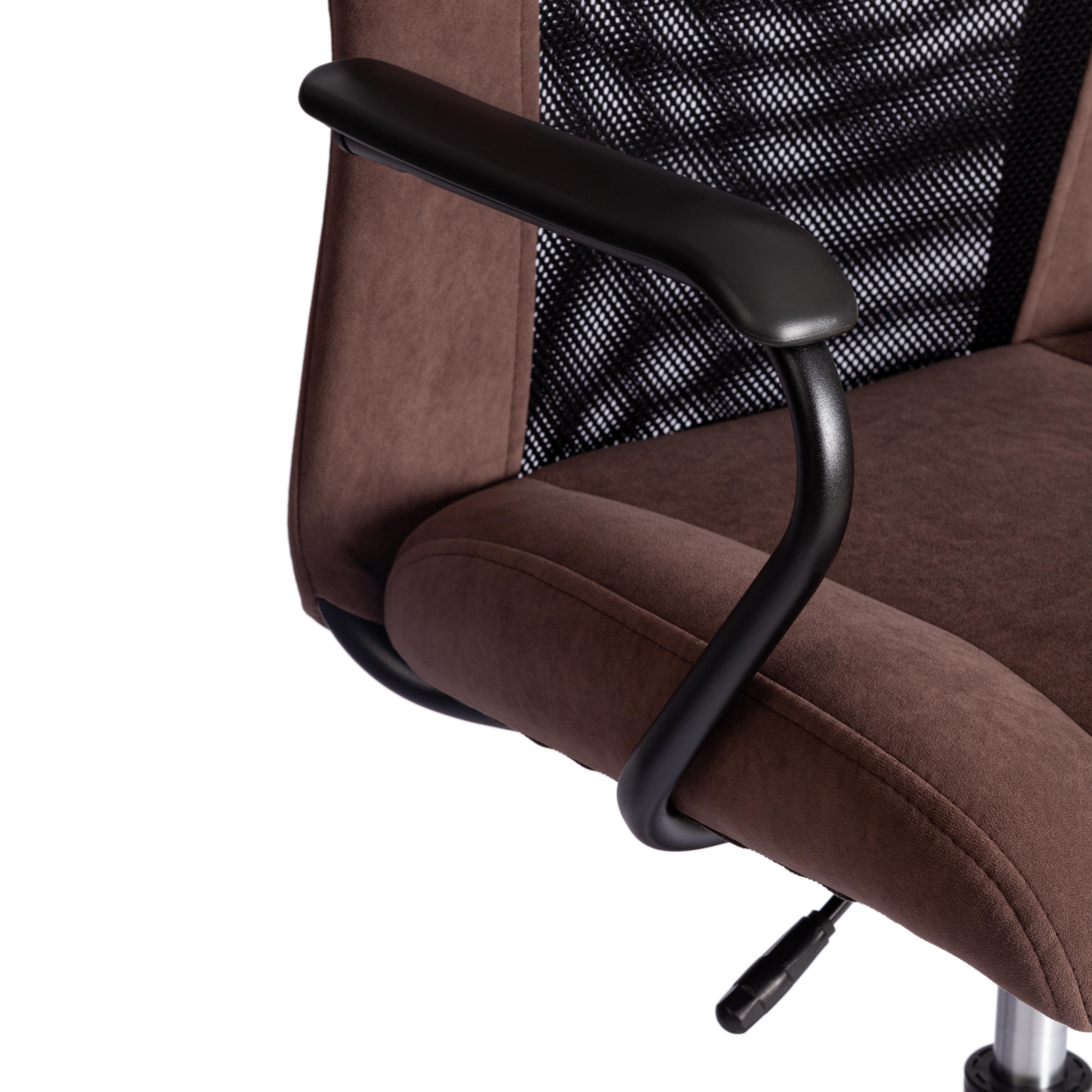 Компьютерное кресло TETCHAIR Стафф флок коричневый черный - фото 10