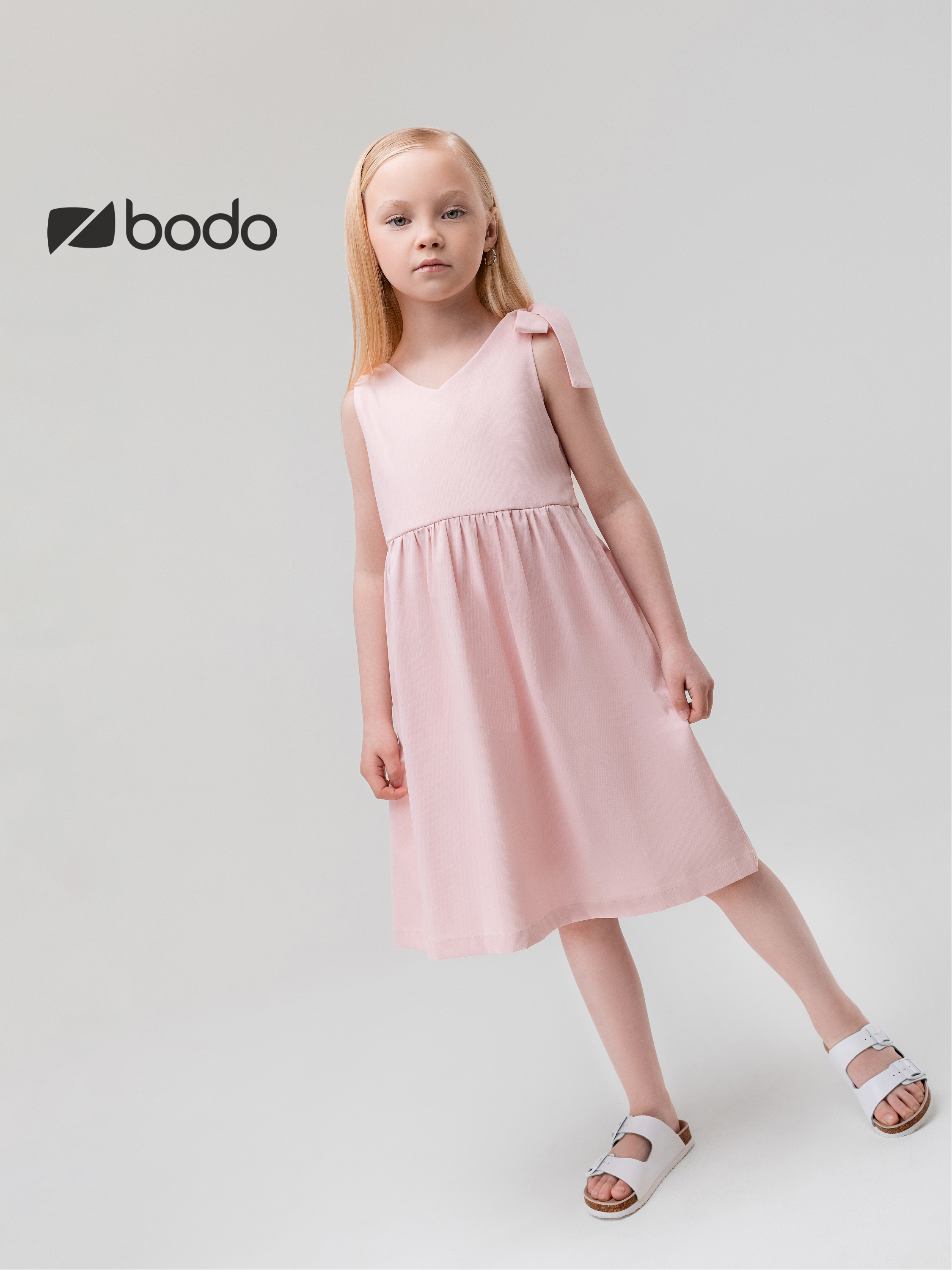 Платье Bodo 18-182MD_пудровый - фото 2
