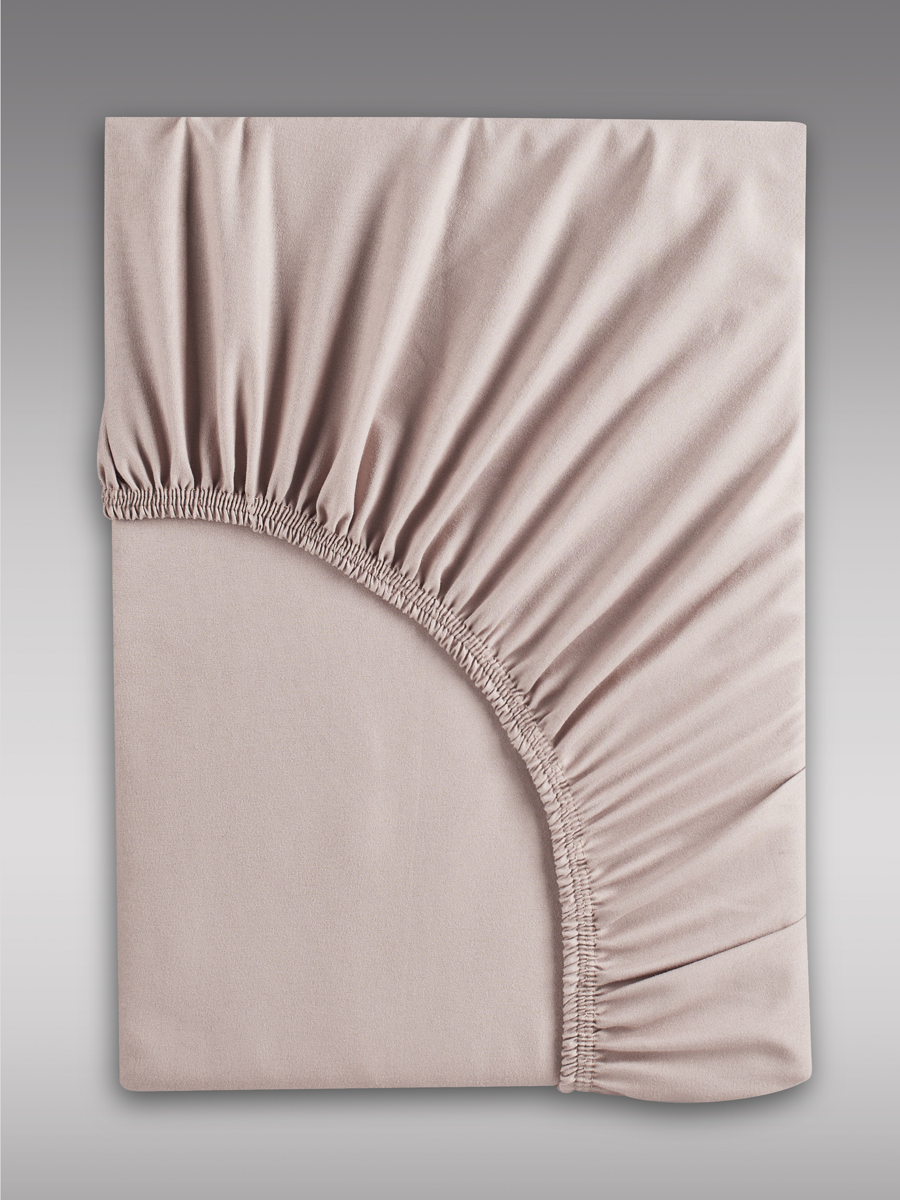 Простыня Mrs.Stretch Mr.Jersy Какао 160 x 200 см на резинке - фото 8