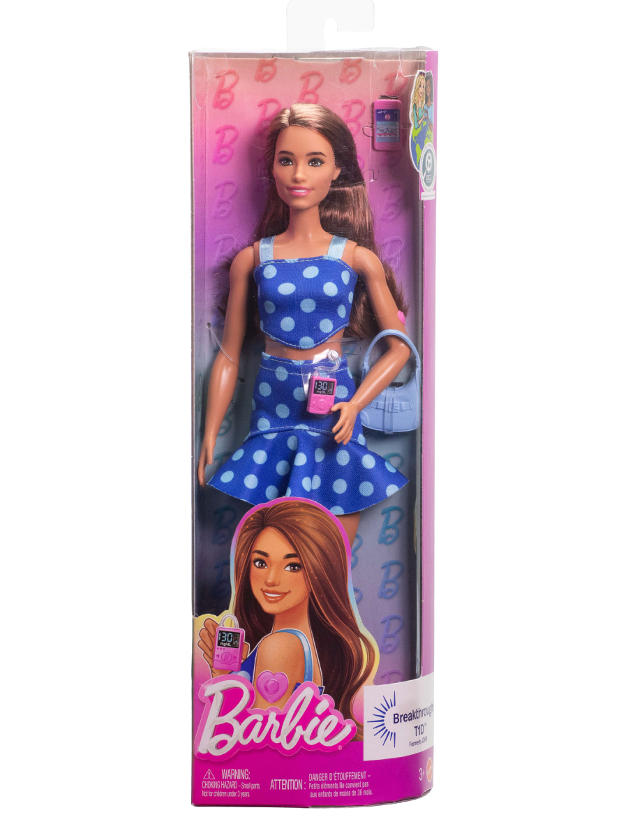 Кукла модельная Barbie Fashionistas С диабетом высота 29 см HYT97/FBR37 - фото 3