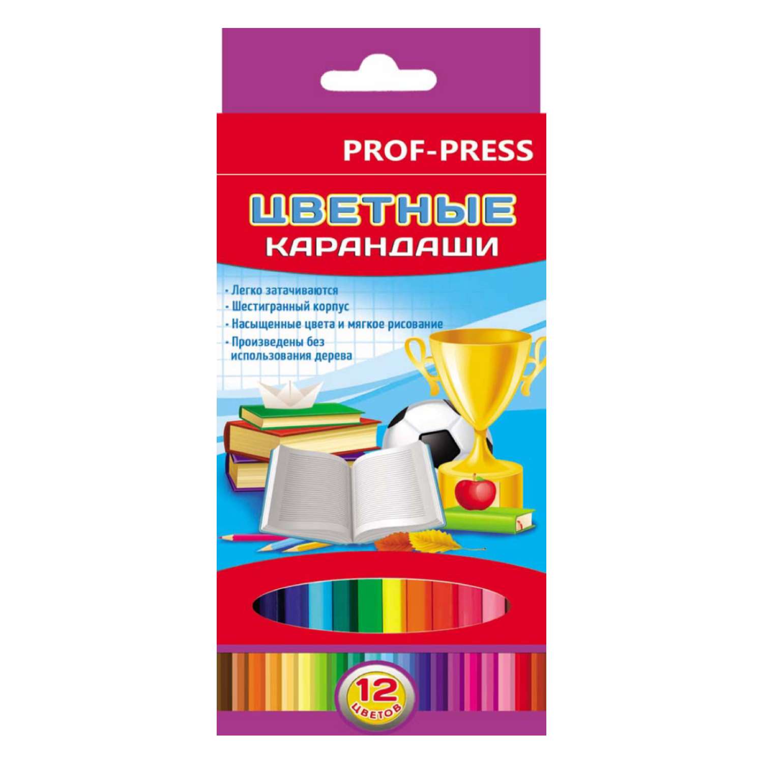 Карандаши цветные Prof-Press 12 шт. - фото 1
