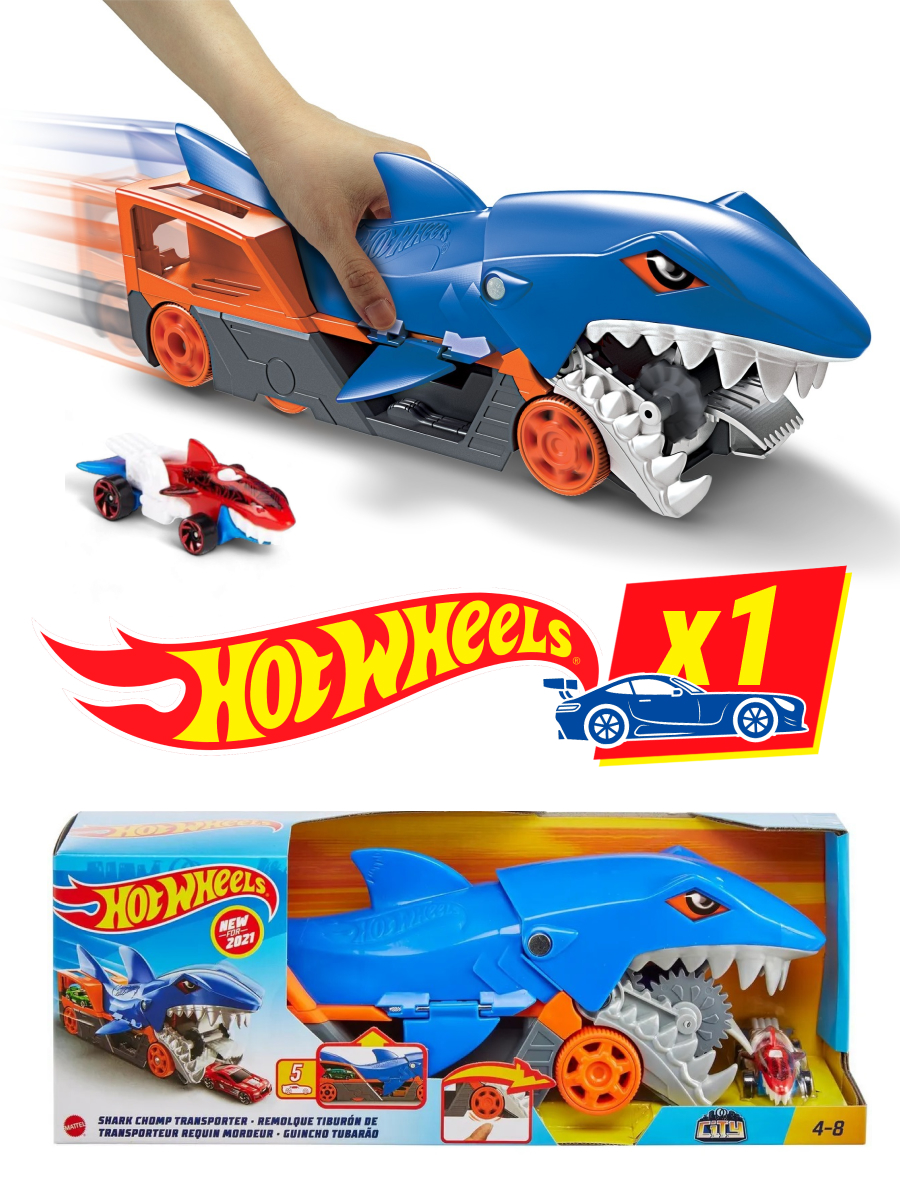 Автовоз Hot Wheels GVG36 Сити Грузовик акула GVG36 - фото 1