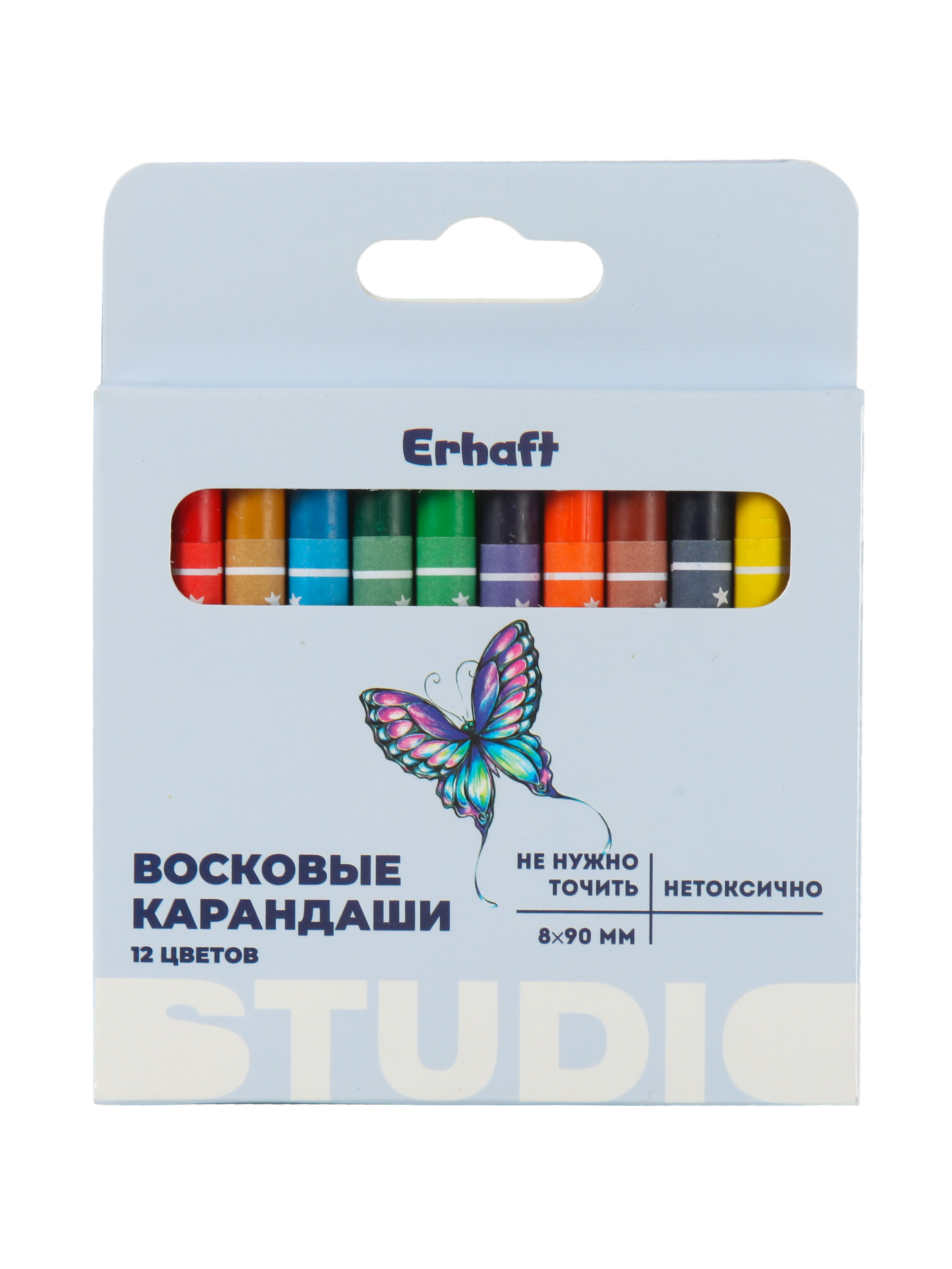 Восковые мелки Erhaft 12 шт. - фото 1