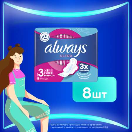 Прокладки ALWAYS Ultra Super 8шт