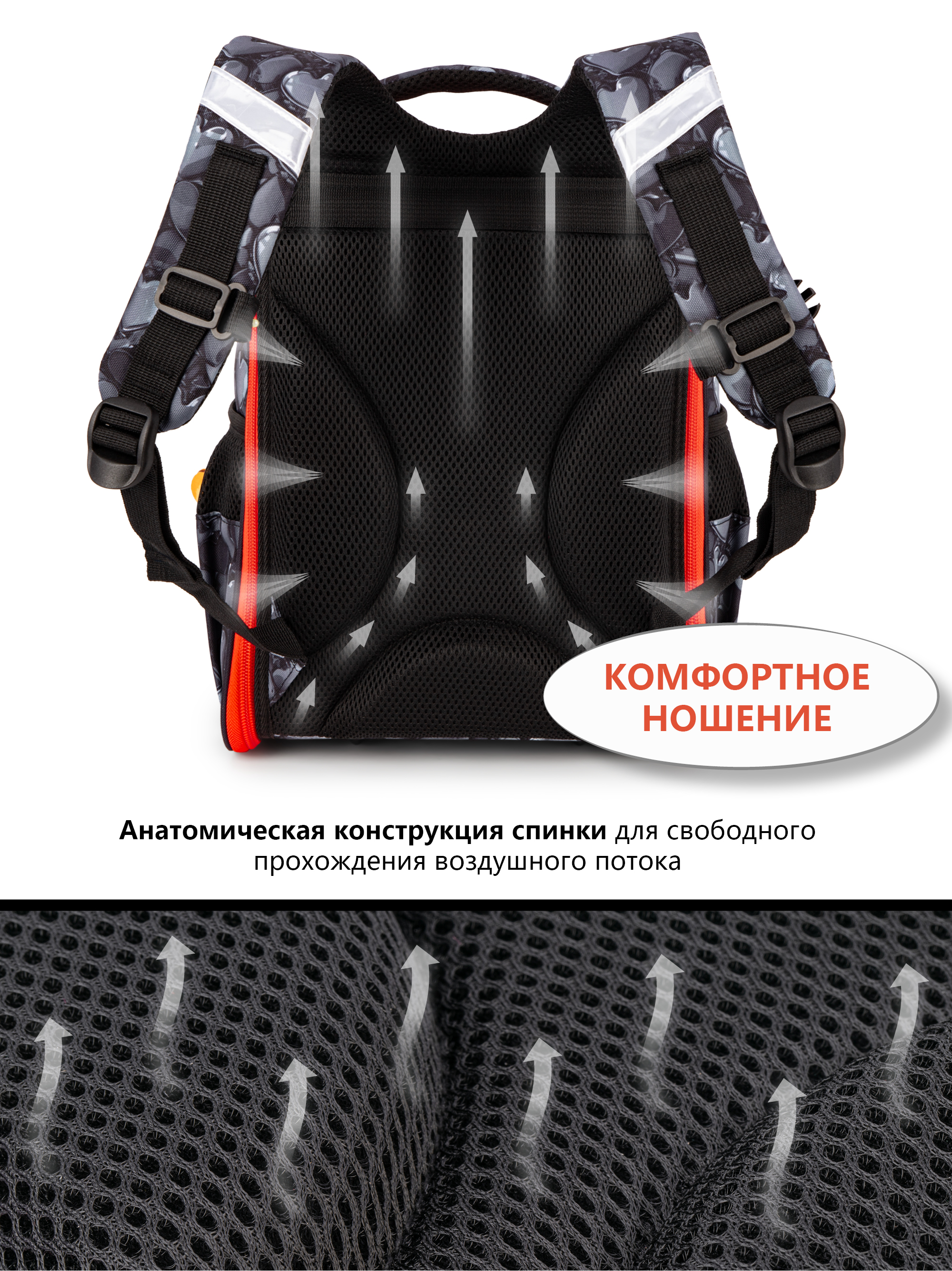 Ранец School Standard начальной школы 4 в 1 + мишка - фото 12