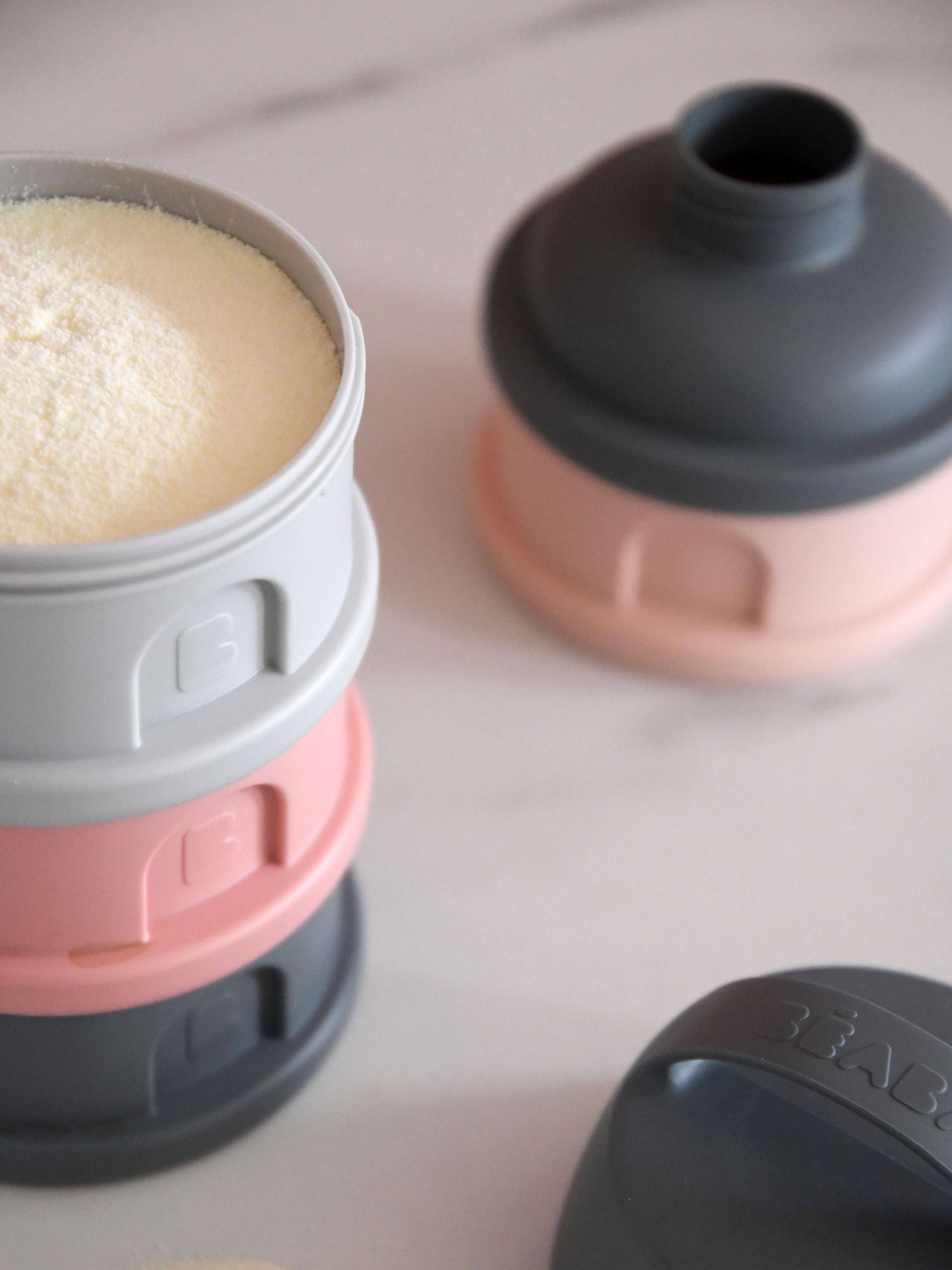 Контейнер для детского питания BEABA сыпучих смесей и снеков 4 секции розовый - фото 5