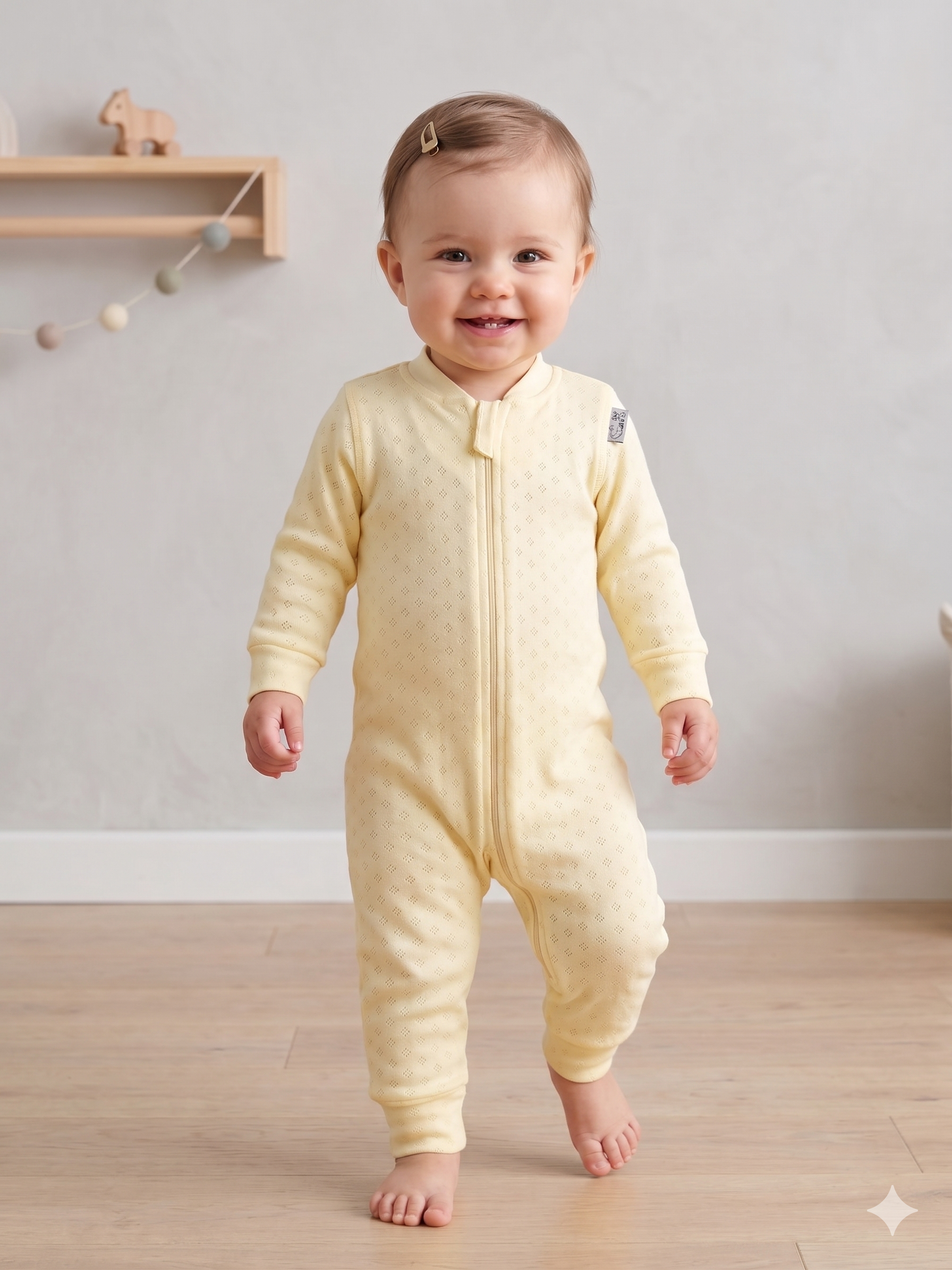 Изображение товара Комбинезон ТРИЯ для новорожденного на молнии с открытой ножкой