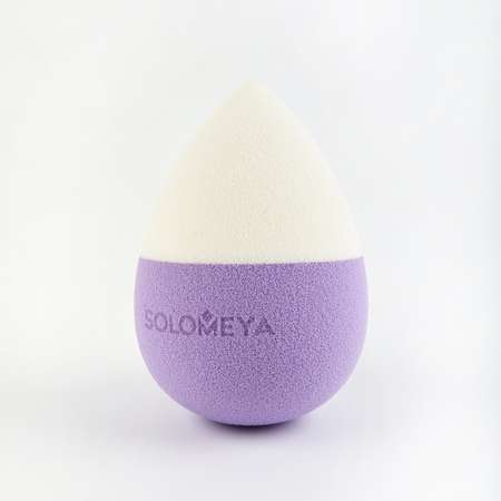 Спонж для макияжа SOLOMEYA Капля, Viola&Cream, 1 шт.