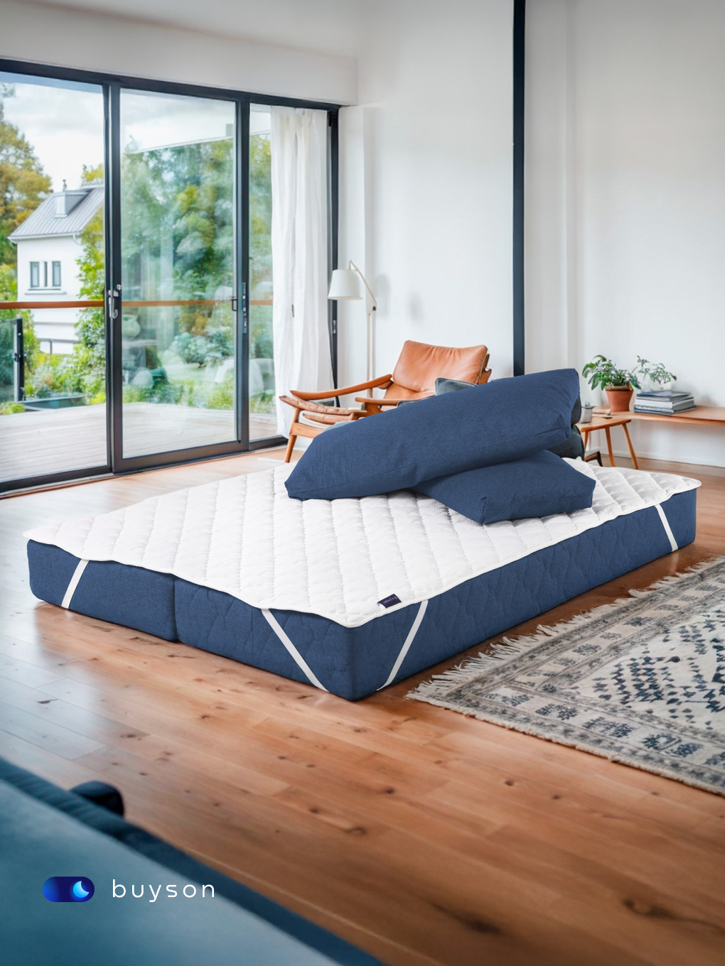 Диван buyson BuyDream синий - фото 15