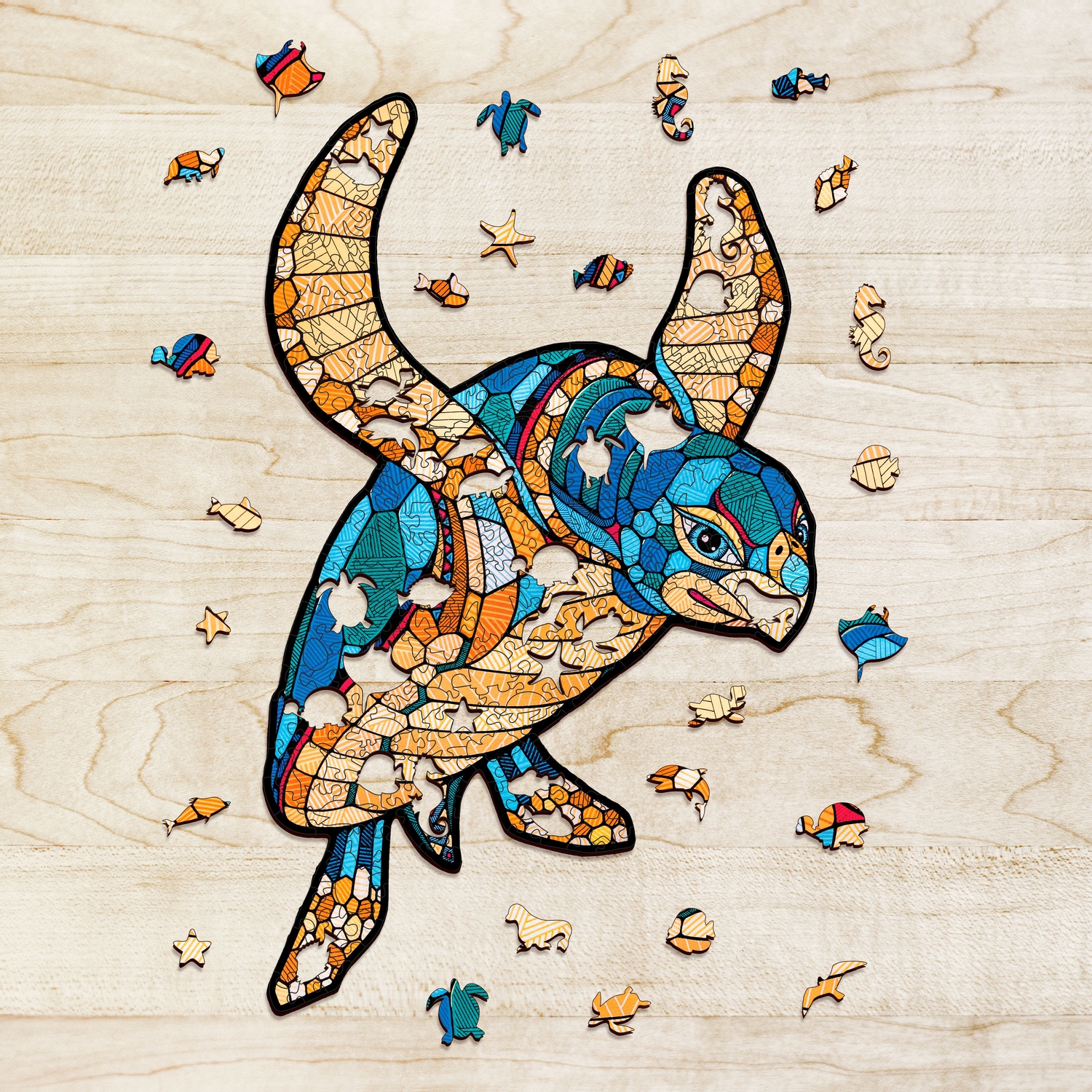 Пазл Eco Wood Art Морская Черепаха 39x55 см деревянный - фото 5
