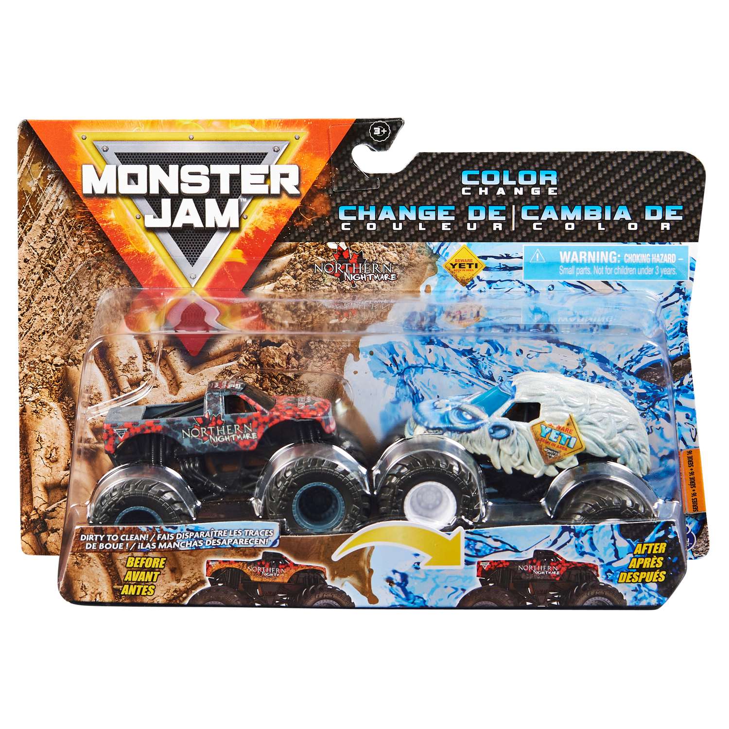 Внедорожник Monster Jam YetiVsNrthrnNghtmre 1:64 6044943/20129427 - фото 4