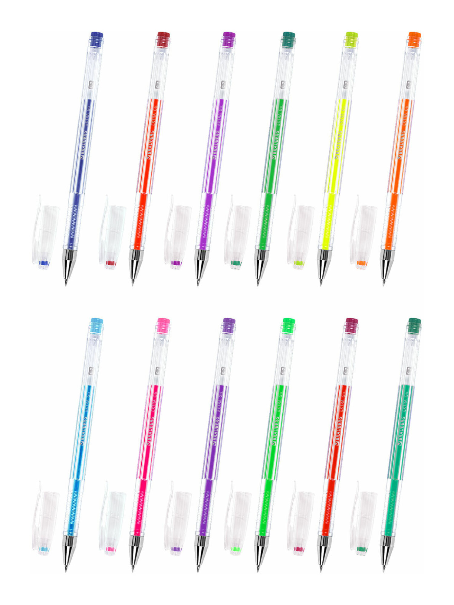 Ручка гелевая Brauberg 12 шт. - фото 7