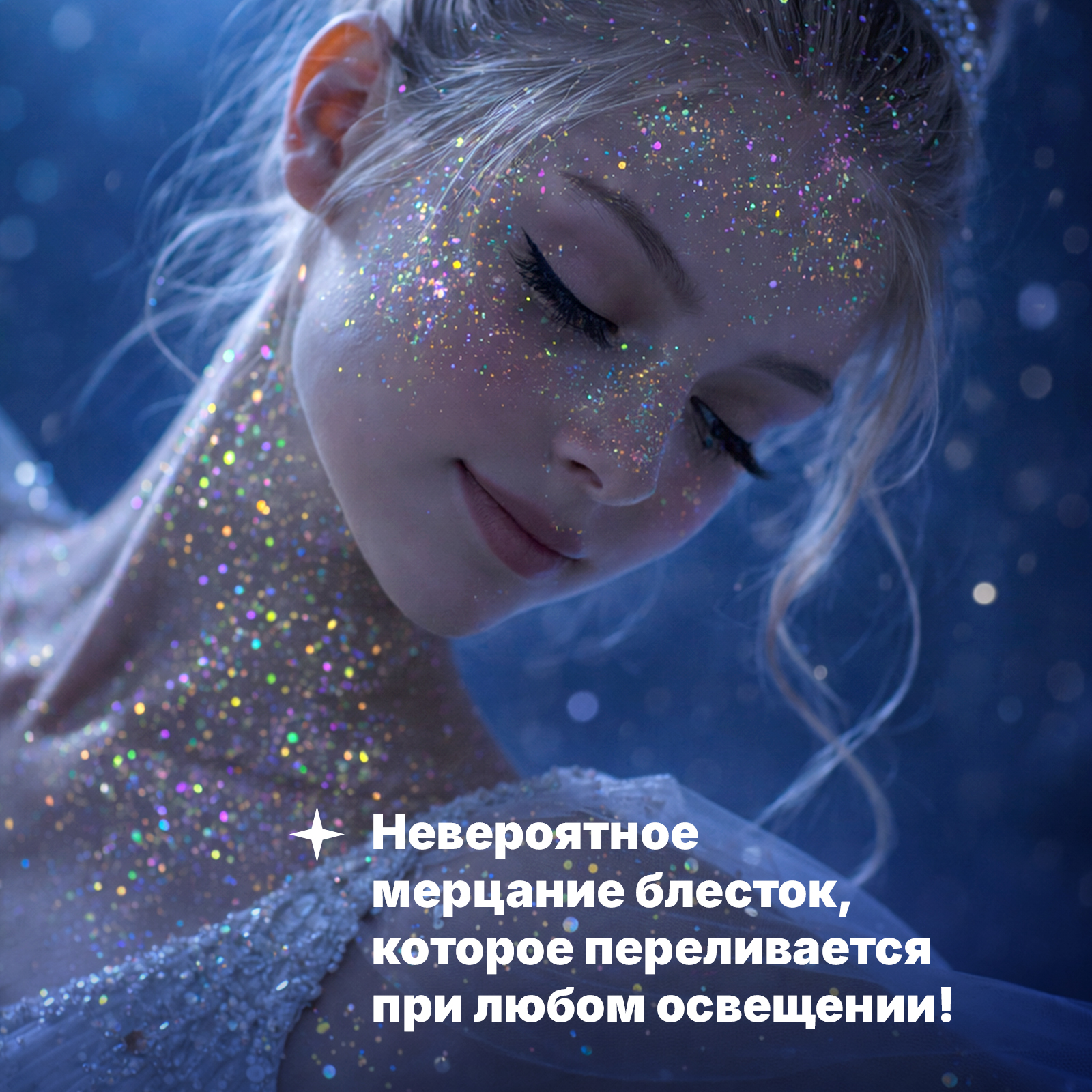 Глиттер шиммер для тела ХОББИЛАБ Лунный свет 30 г - фото 2