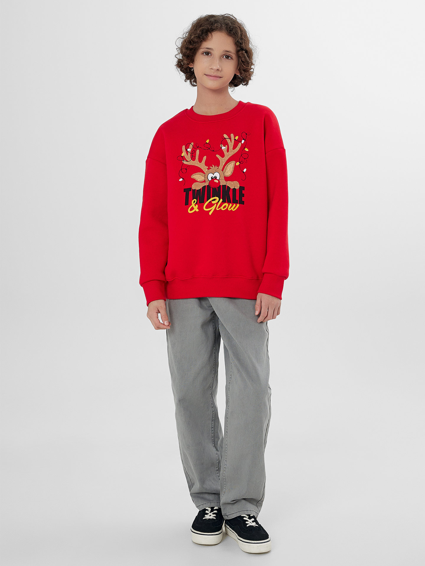 Свитшот Mark Formelle (Марк Формэль) 123437/1/красный +печать1 - фото 2