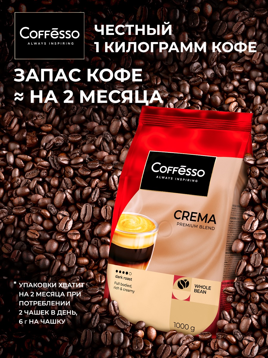 Кофе в зернах Coffesso Crema - фото 13