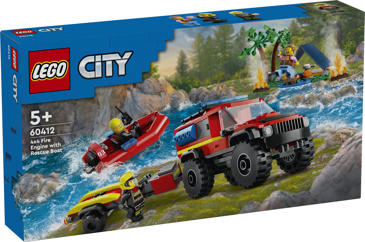 Конструктор LEGO City Fire Truck with Rescue Boat блочный - фото 3