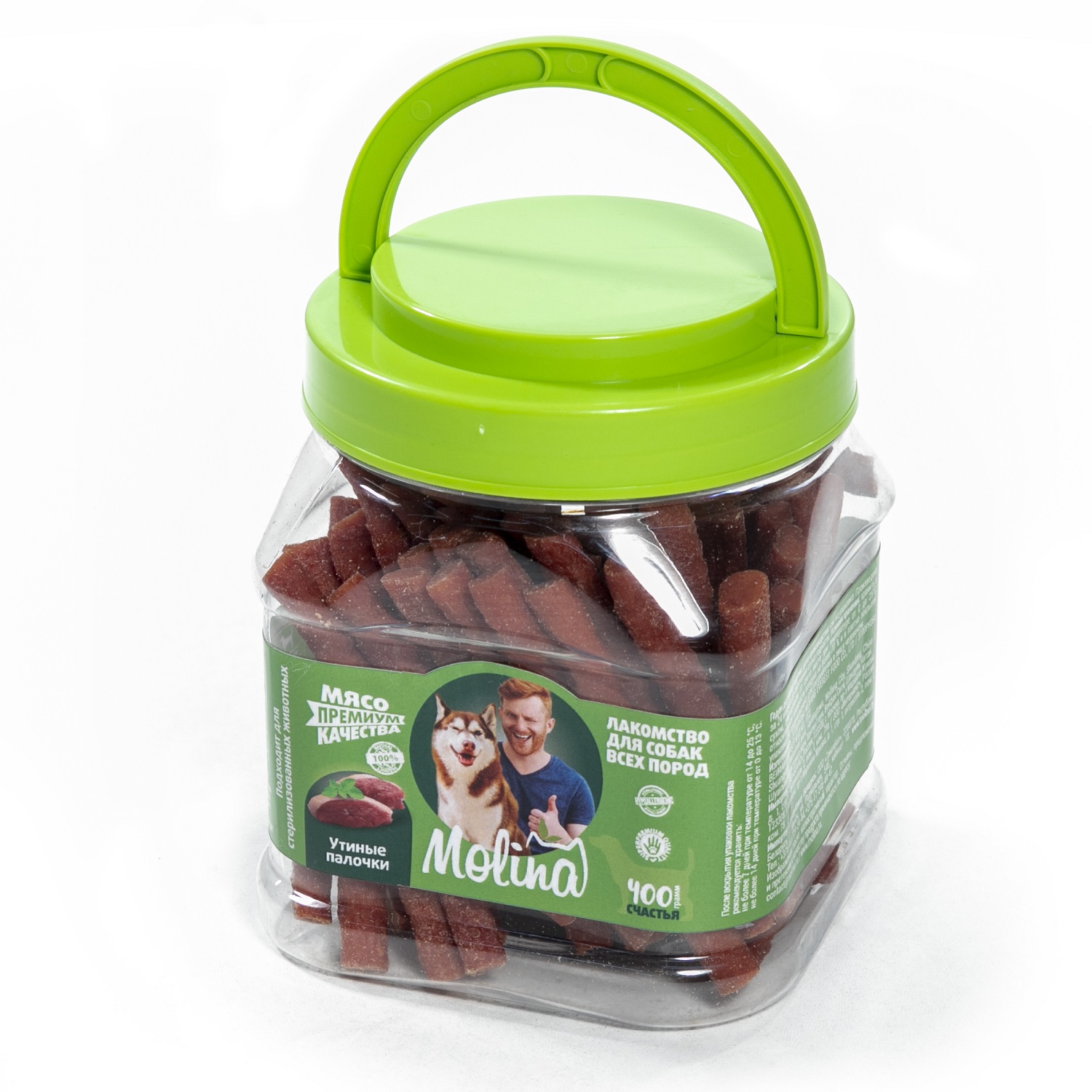Лакомство для собак Molina Утиные палочки 400г - фото 1